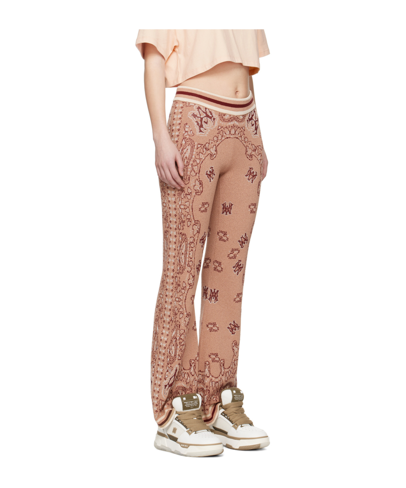 Amiri Elastic Waist-edge Casual Pants In Pink