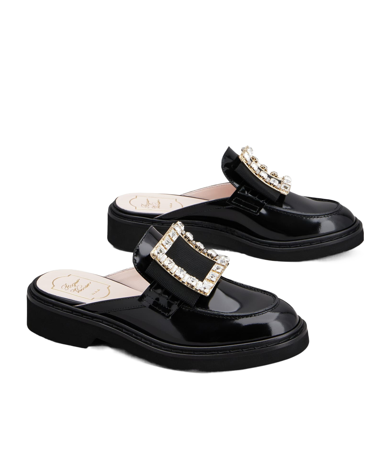 Roger Vivier Viv' Rangers Mules In Black