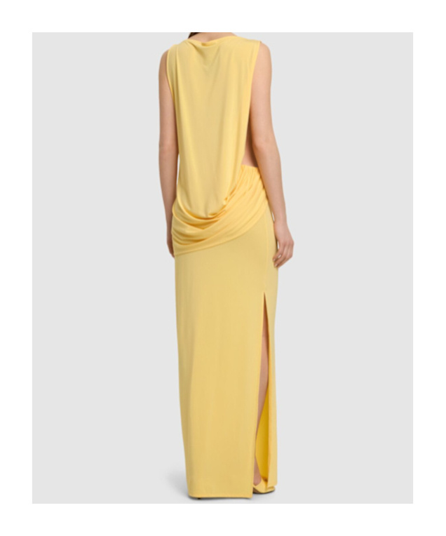 Jacquemus Draped Maxi Dress With Side Slit
