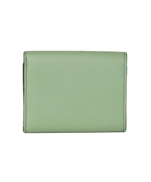 Shop Loewe Trifold Wallet In Green