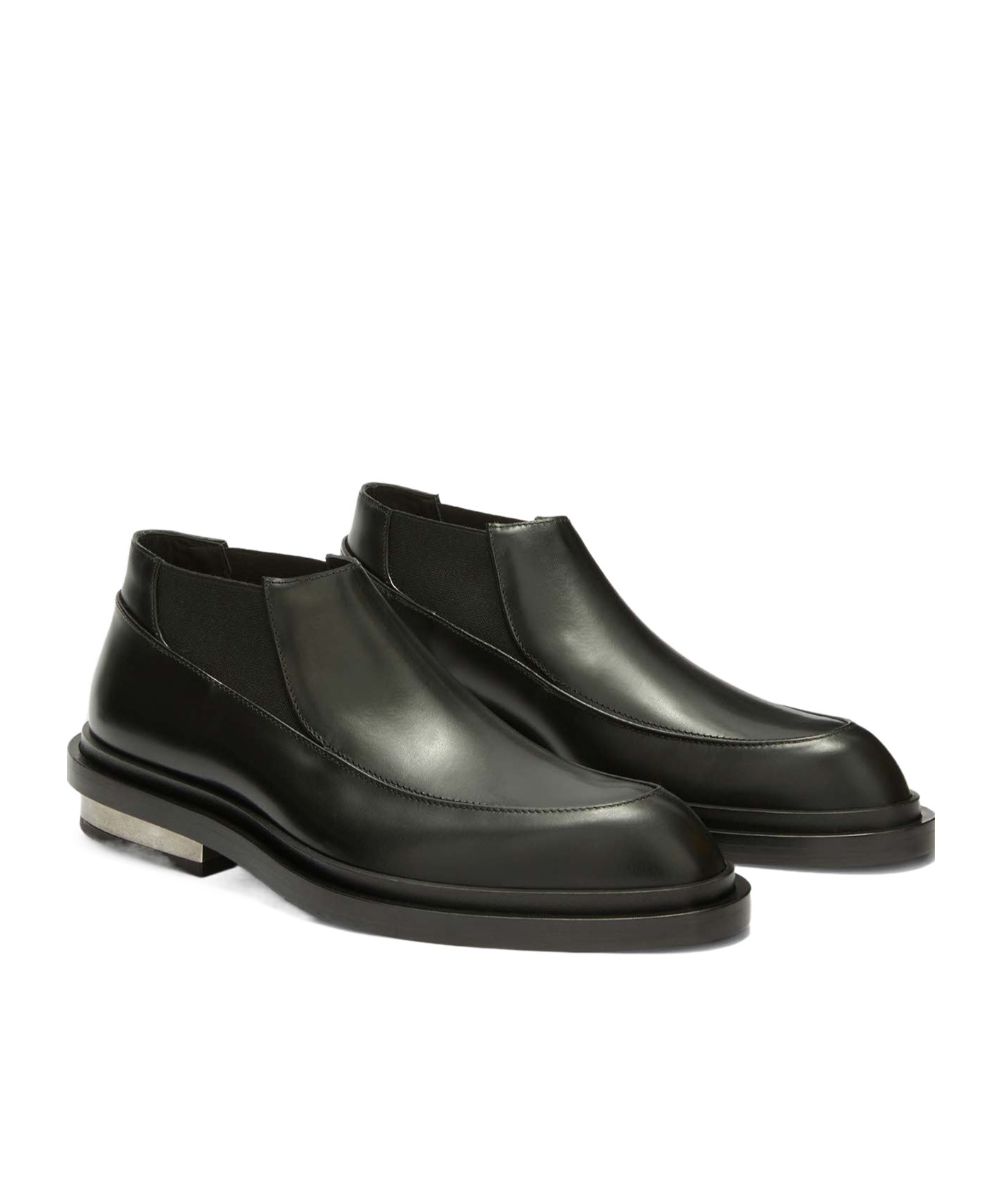 Jil Sander Leather Ankle Boots In Black