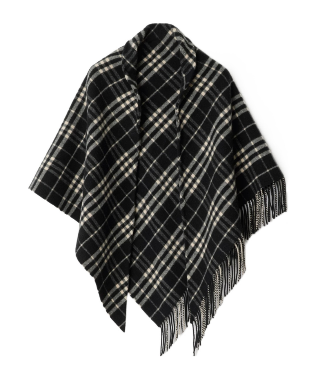 Burberry Checked Scarf In Black