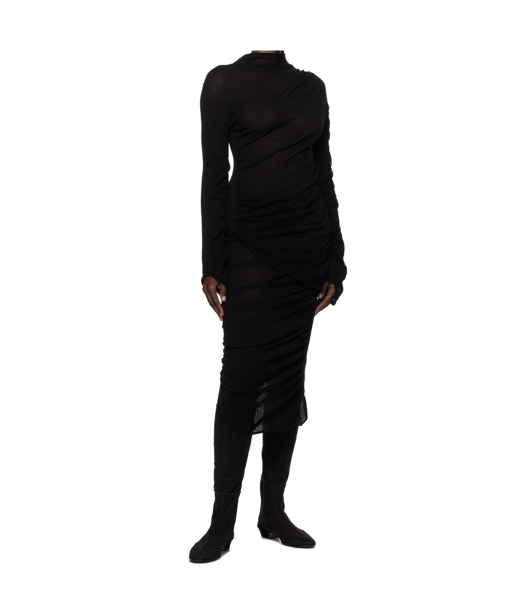 Issey Miyake Long Sleeve Sweater In Black