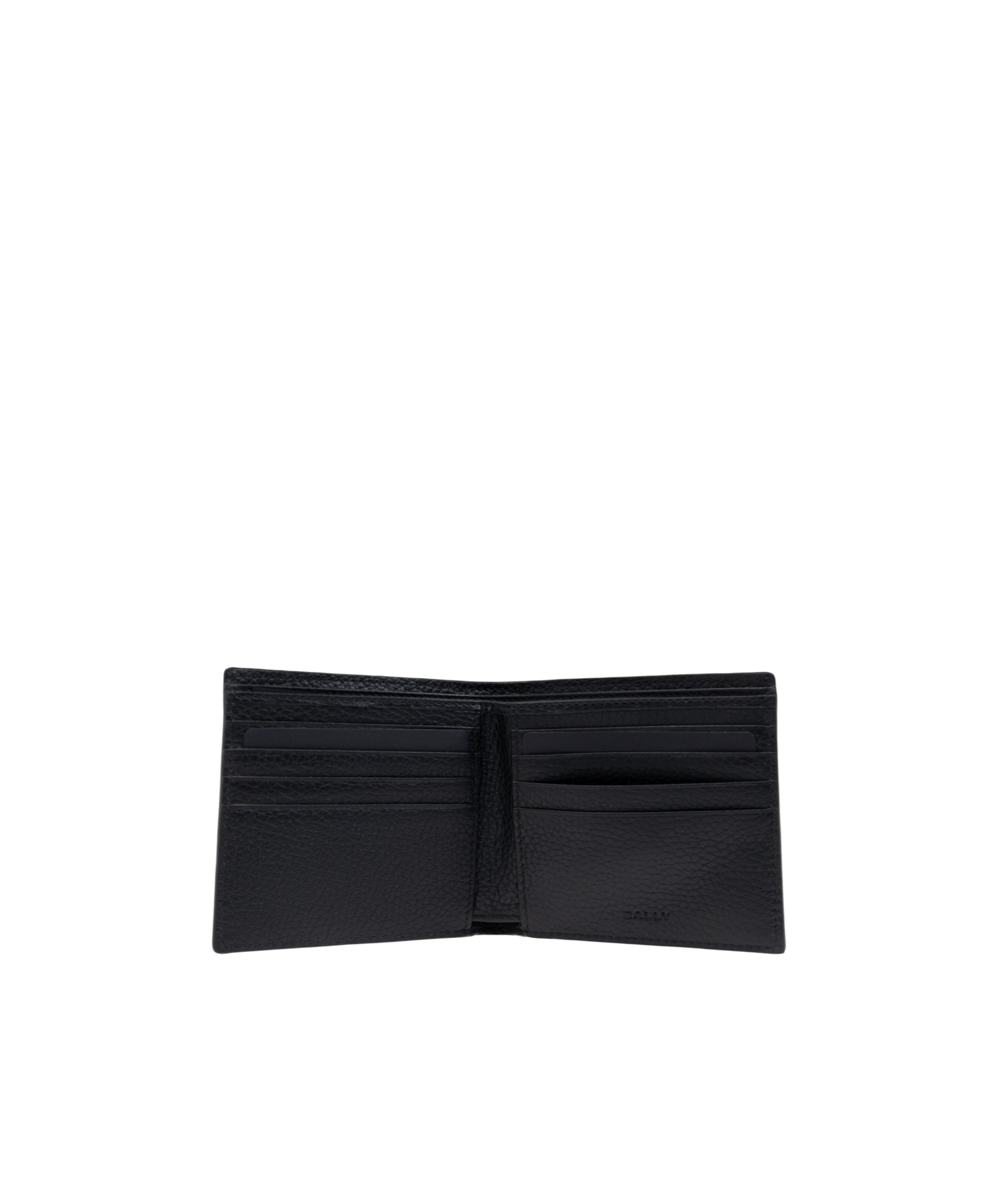 Shop Bally Ribbon Bi-fold Leather Wallet In Black