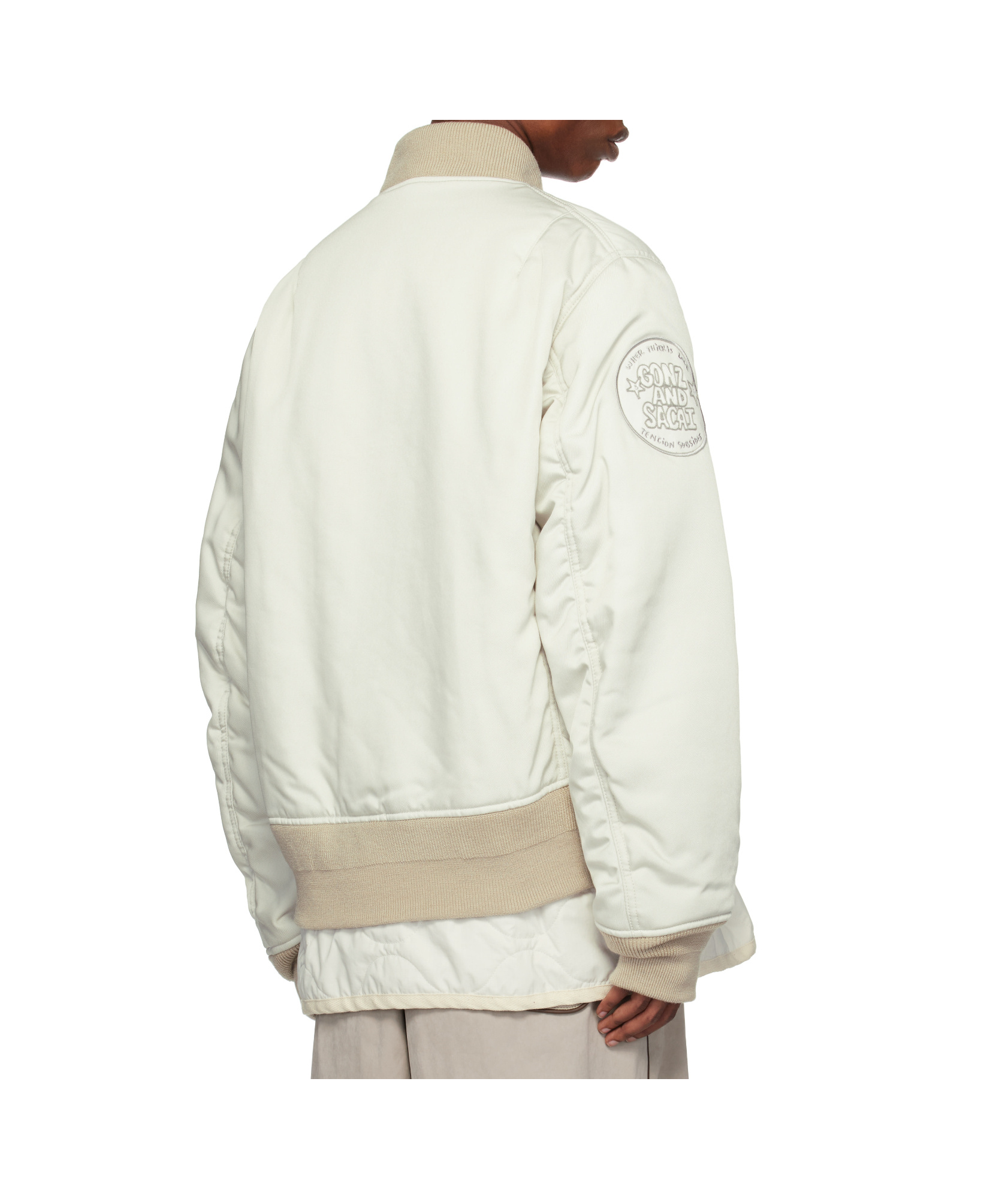 Sacai X Spiewak X Gon Pilot Jacket In White