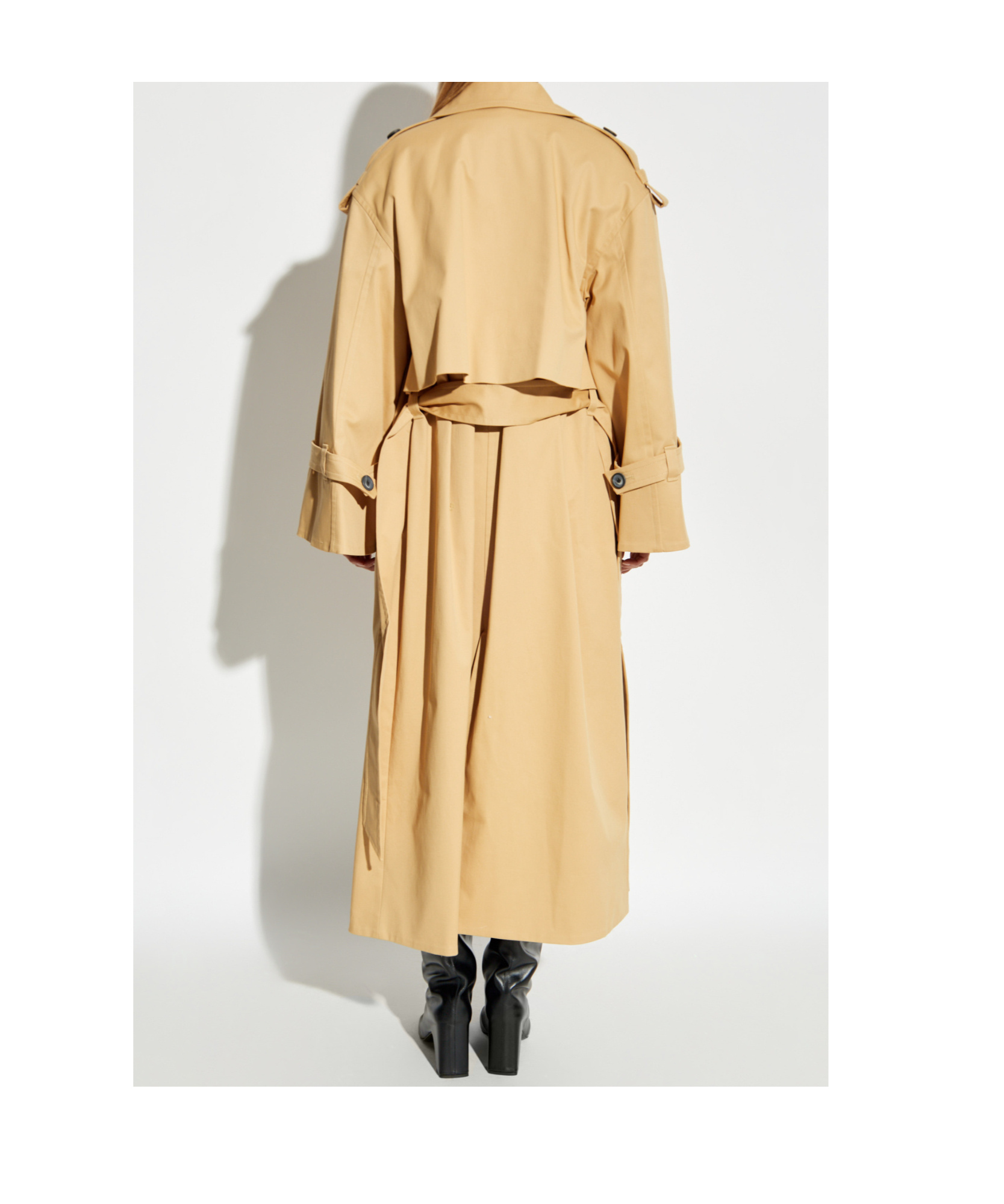 By Malene Birger Alanis Double-breasted Cotton Twill Trench Coat In Nude