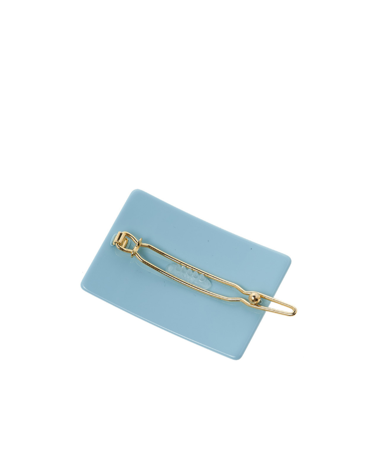 Fendi Rectangular Logo Hairpin In Blue