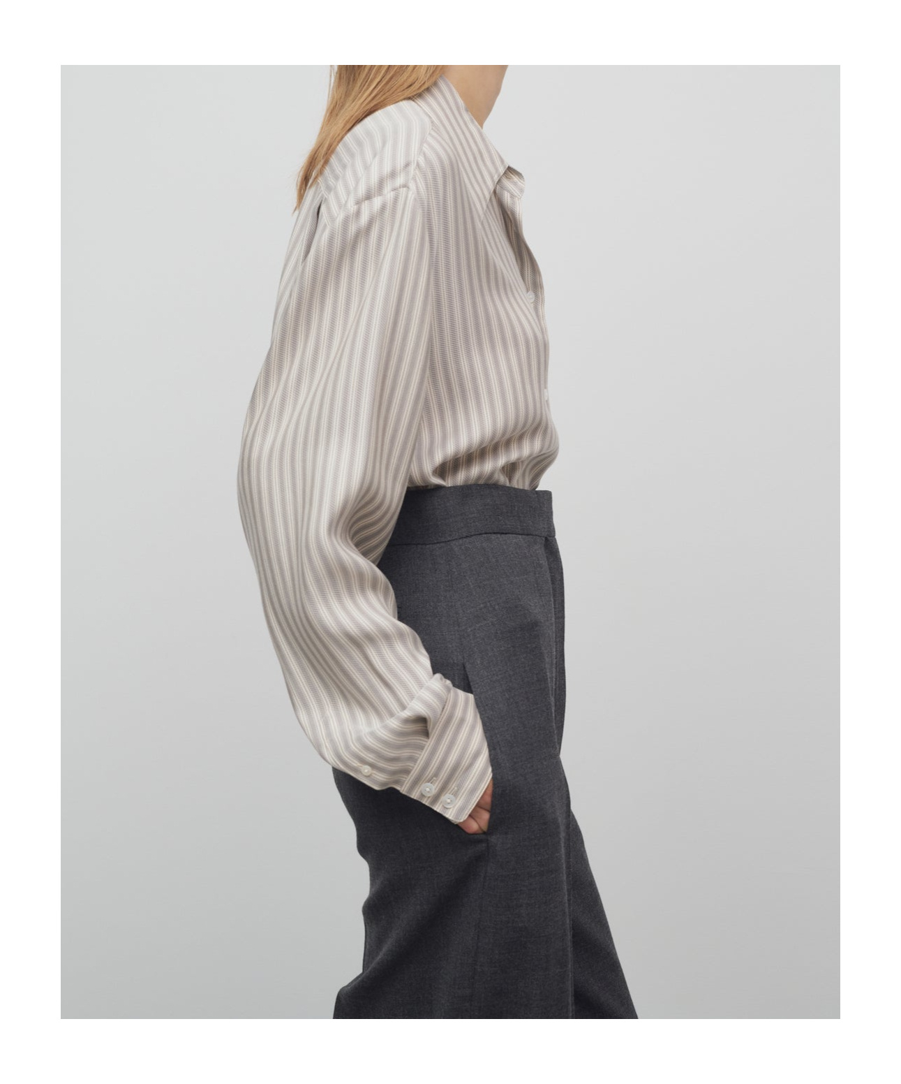 The Row Long-sleeved Shirt In White