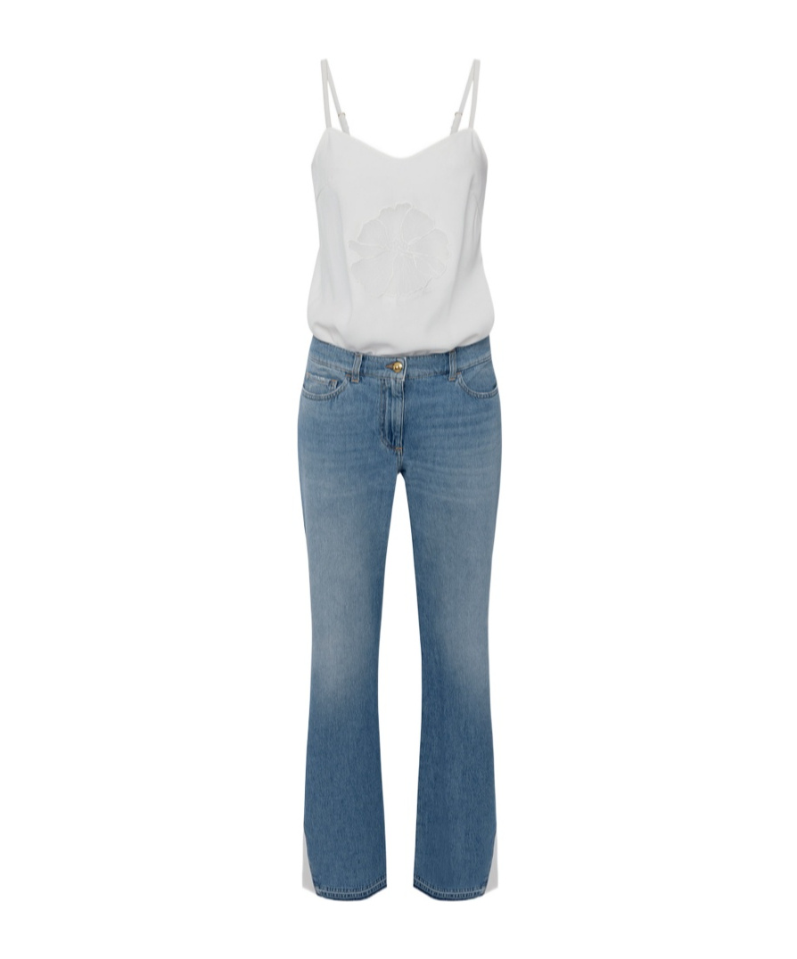 Elisabetta Franchi Trompe-l'oeil Jumpsuit In Blue