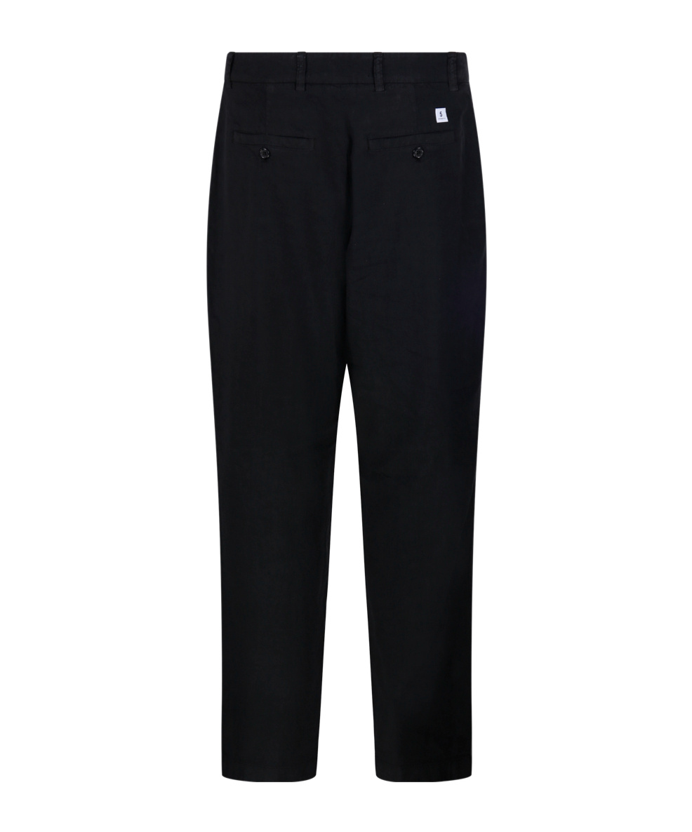 Department Five Linen-blend Trousers In Black