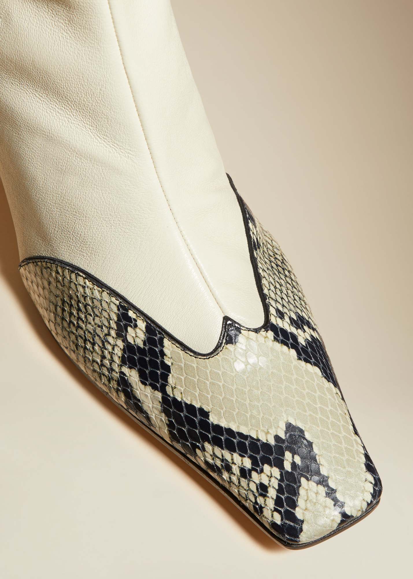 KHAITE THE DALLAS EMBOSSED PYTHON-PRINT BOOTS