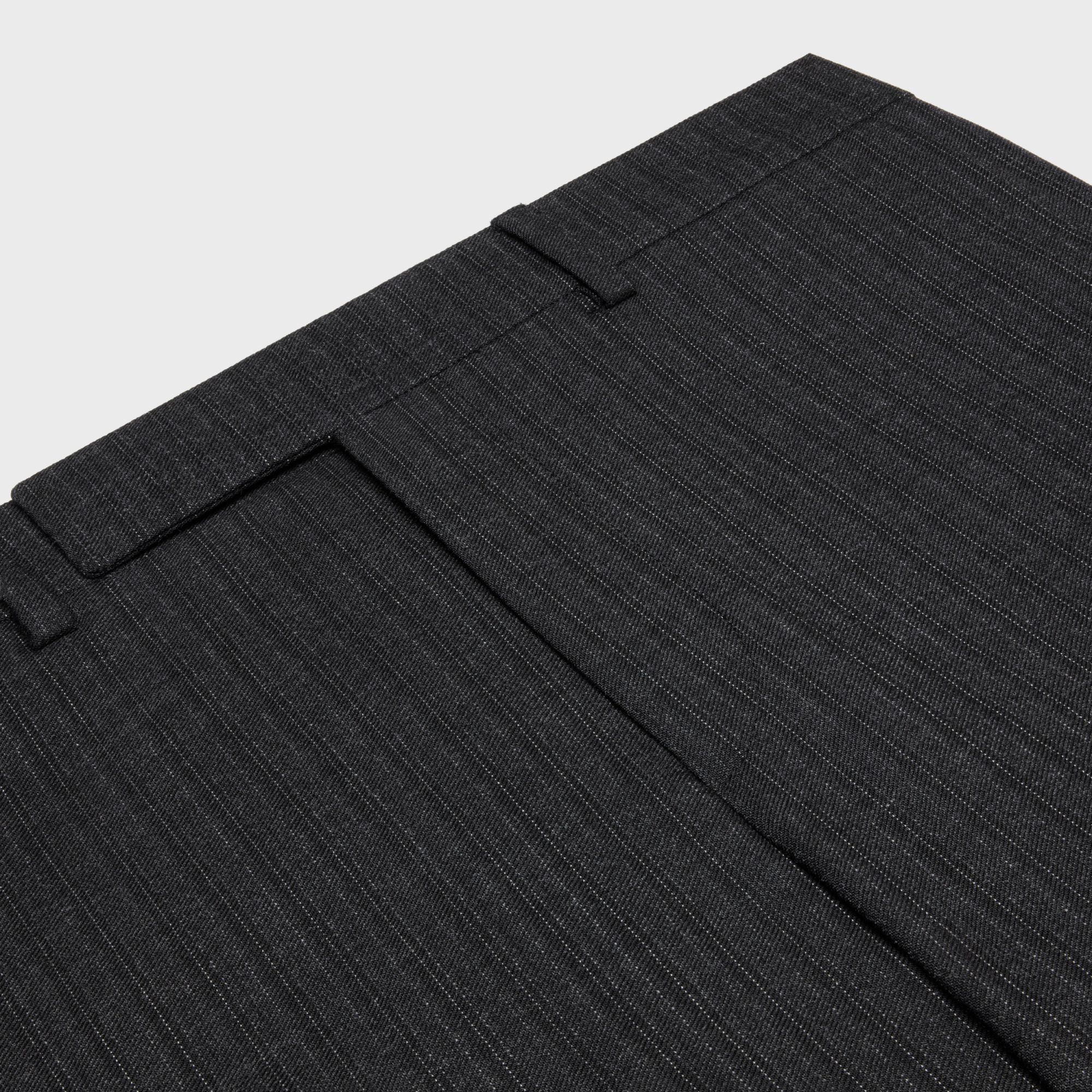 Celine Belt Loop Wool Casual Pants In Black