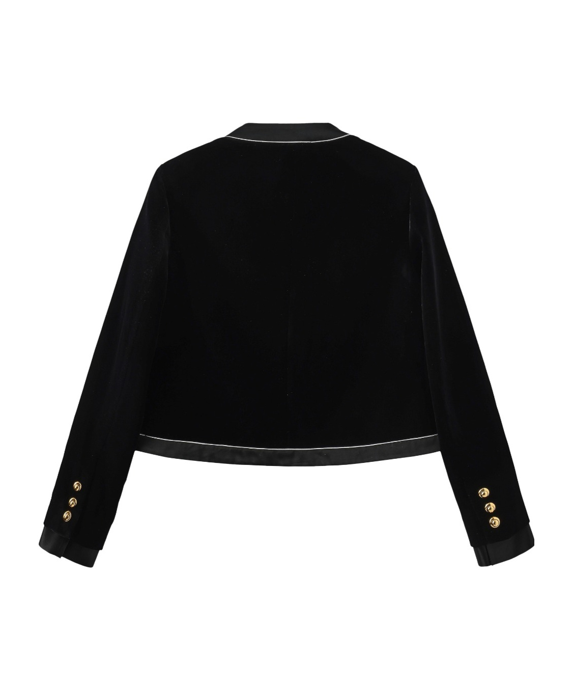 Marissa Chiara Gold-buttoned Fragrant Jacket In Black