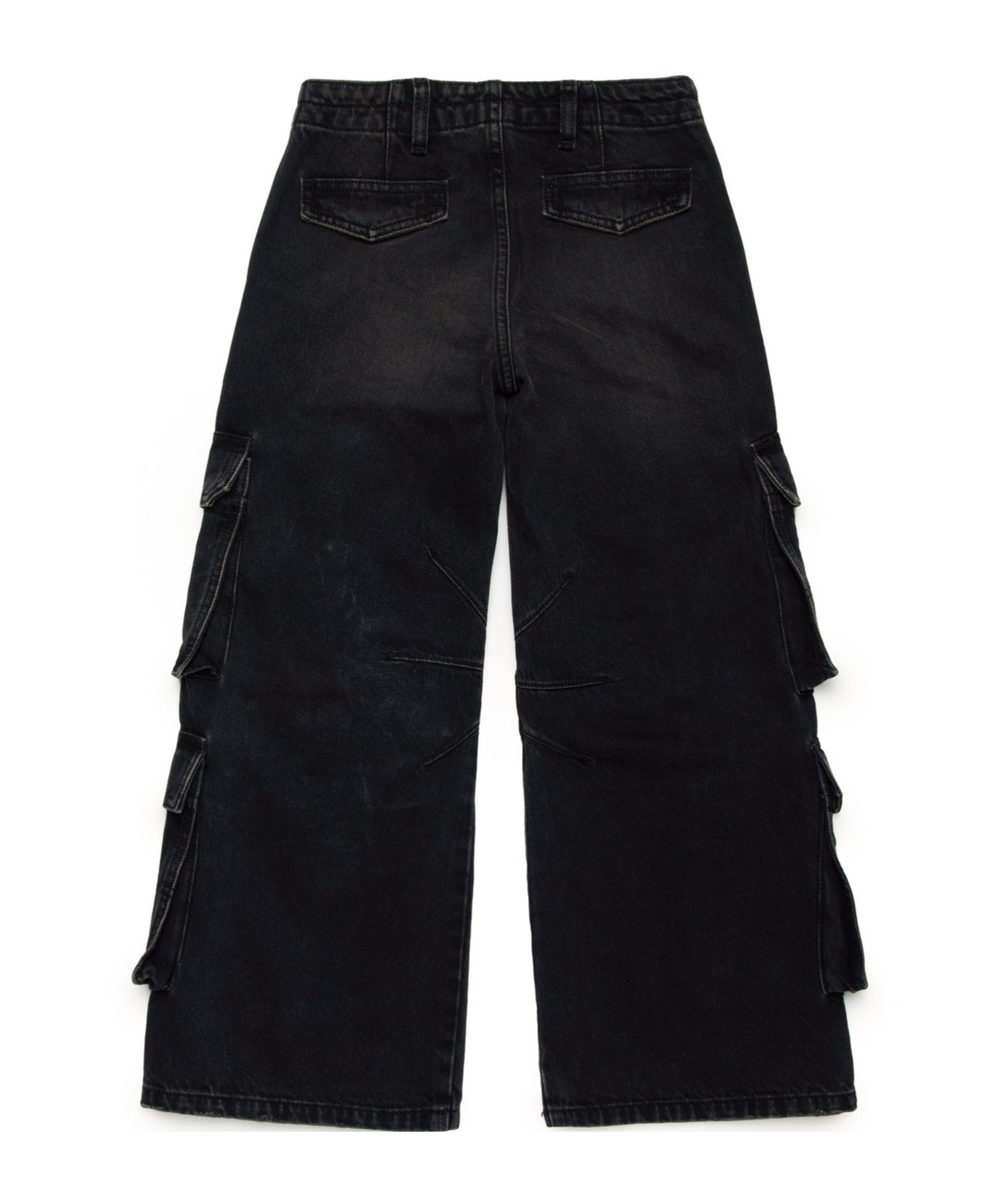 Diesel Black Straight Jeans In Black