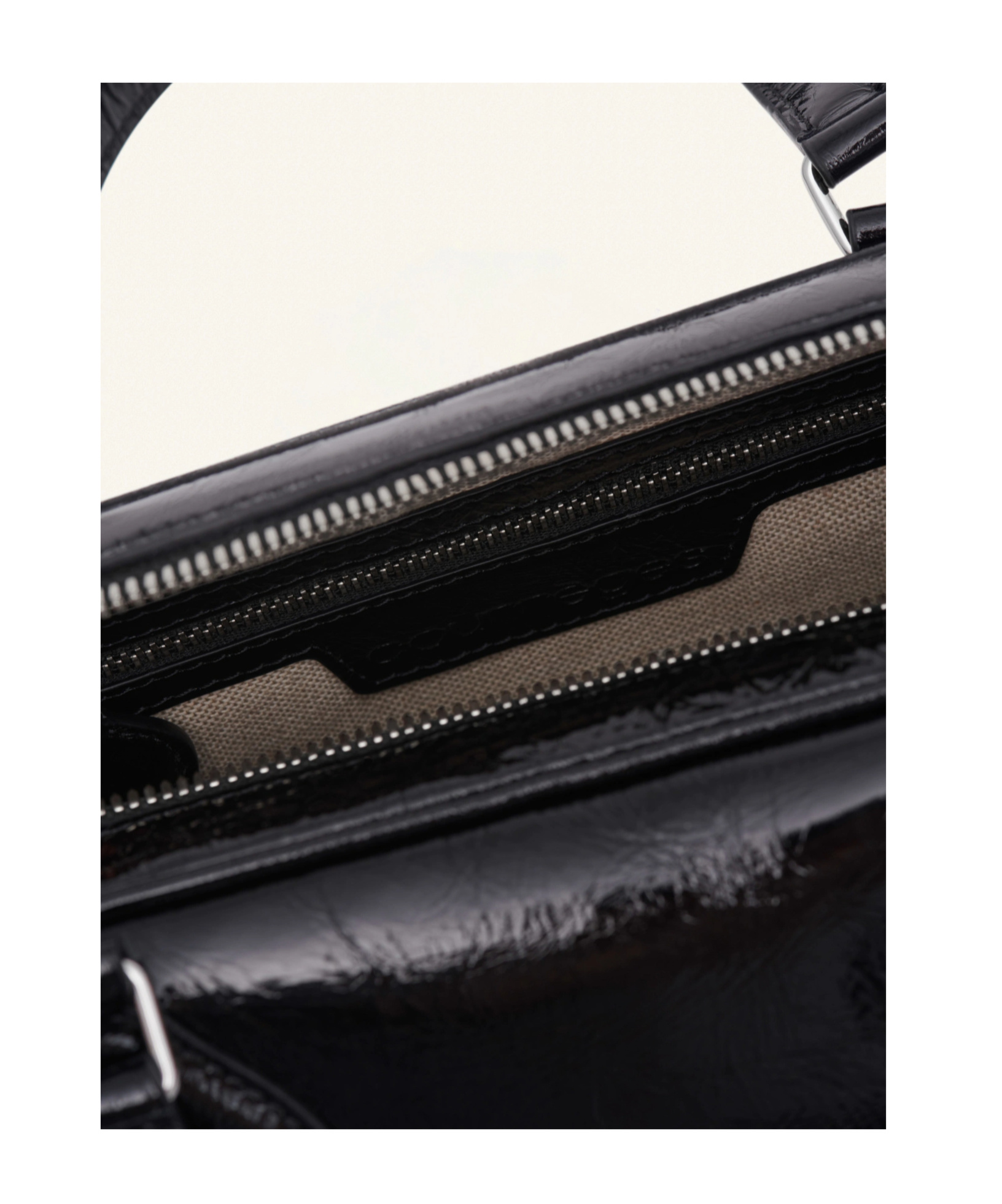 Courrèges Re-edition Naplack Bowling Bag In Black