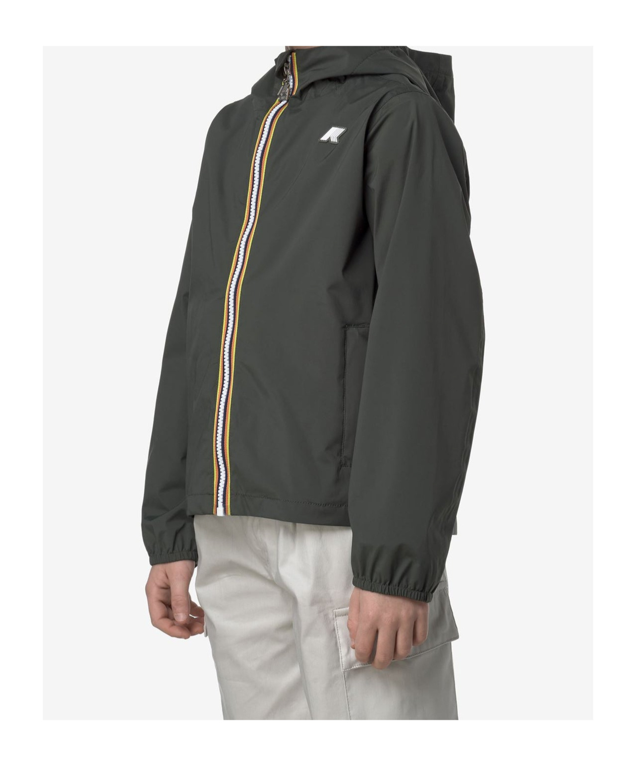 K-way Hooded Jacket In Black