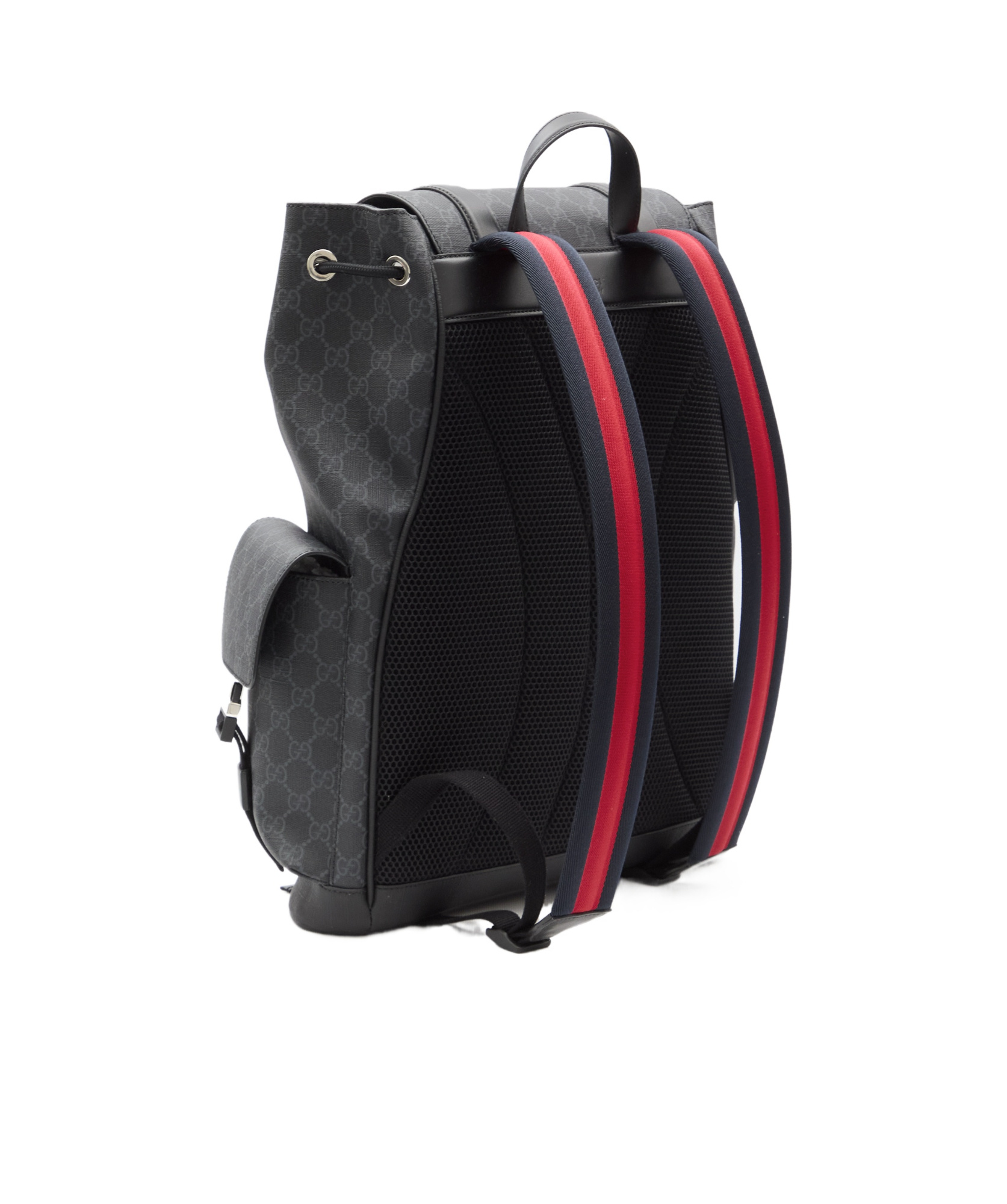 Gucci Monogram-pattern Print Backpack In Black