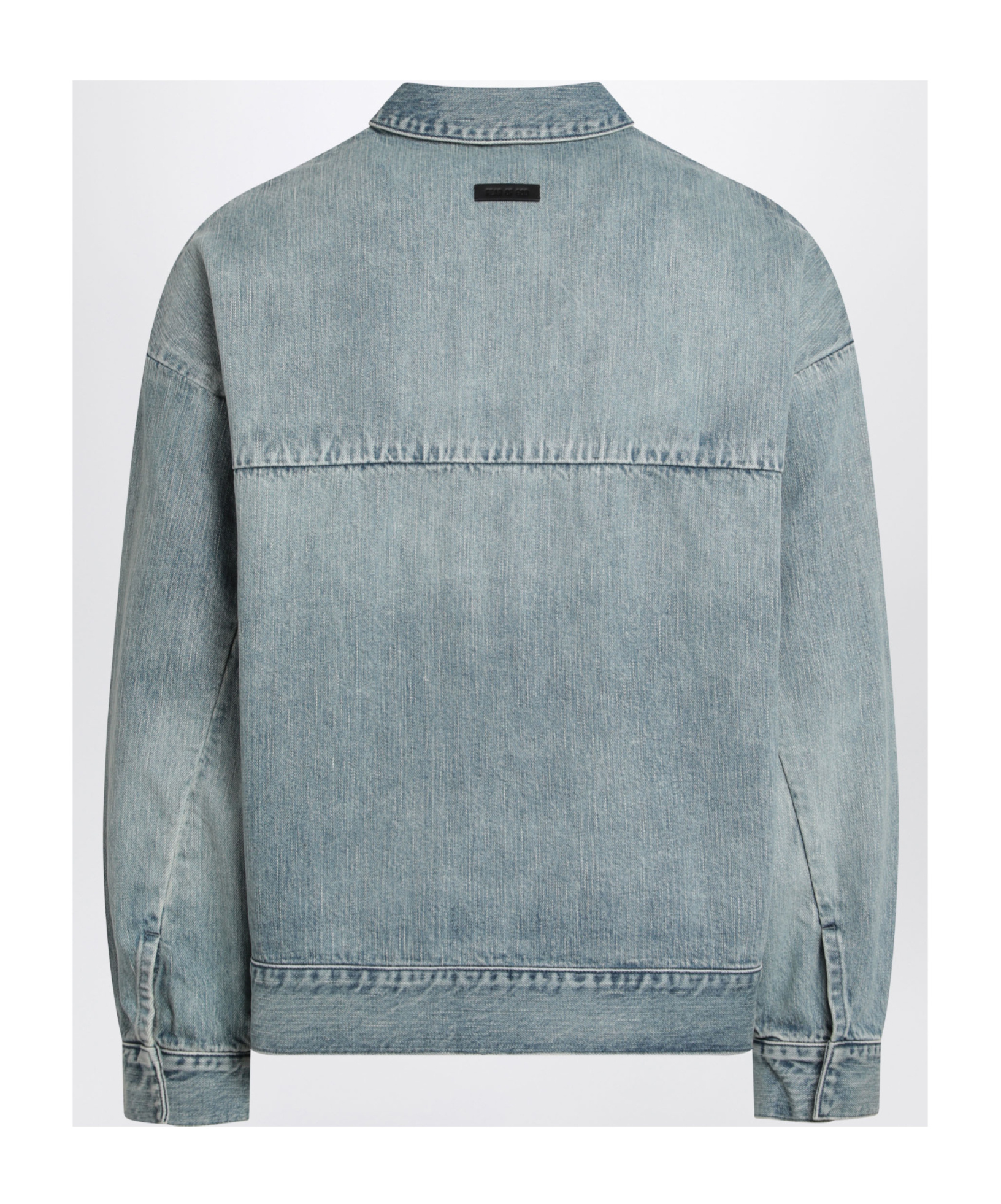 Fear Of God Long Sleeve Collared Front Pocket Jacket In Blue