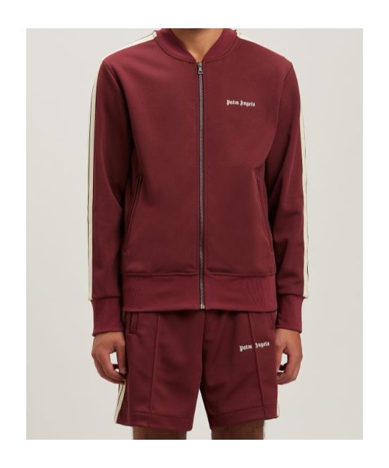 Palm Angels Long-sleeved Sports Jacket In Brown