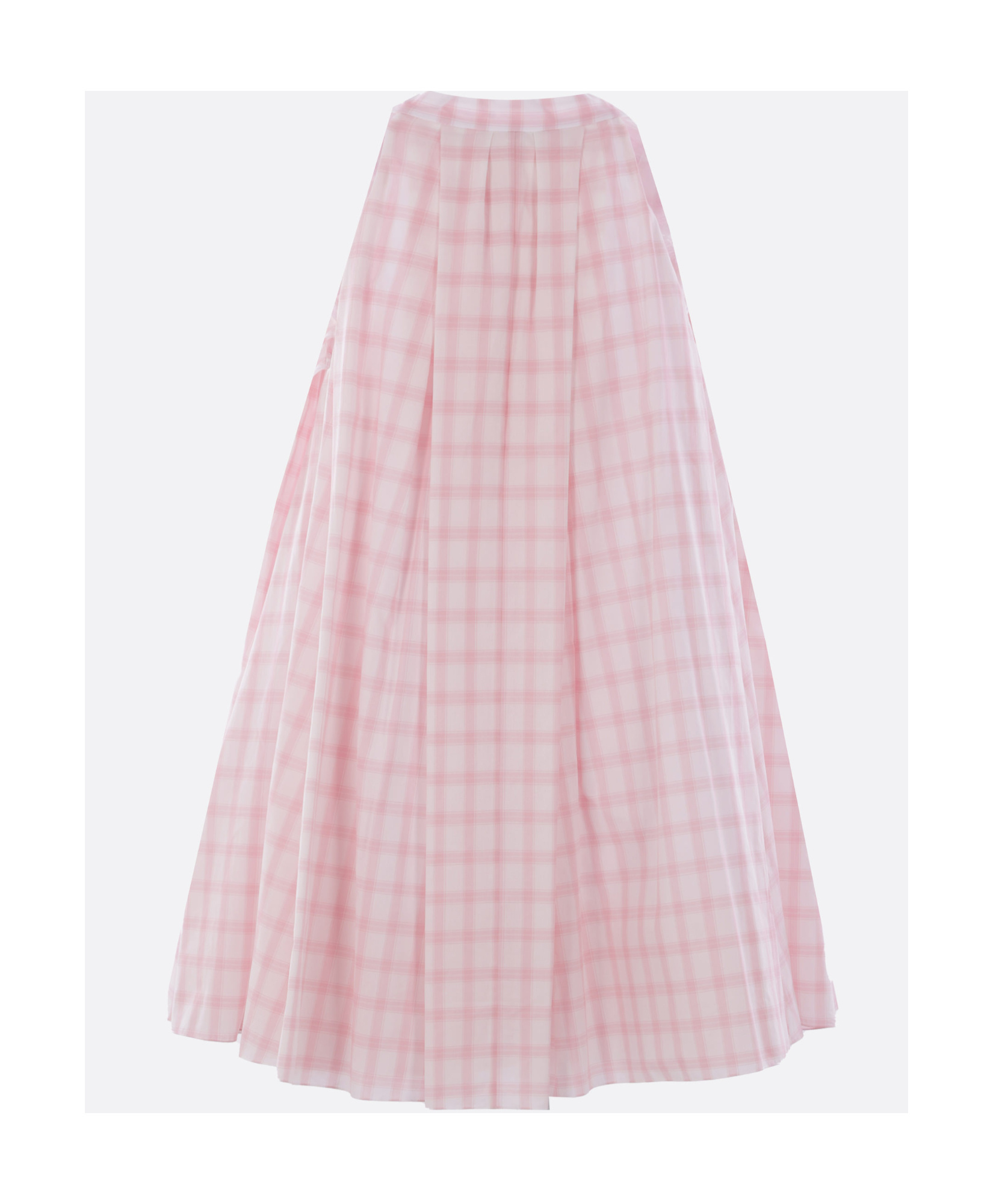 Loewe Pleated Checked Cotton-voile Mini Dress In Pink