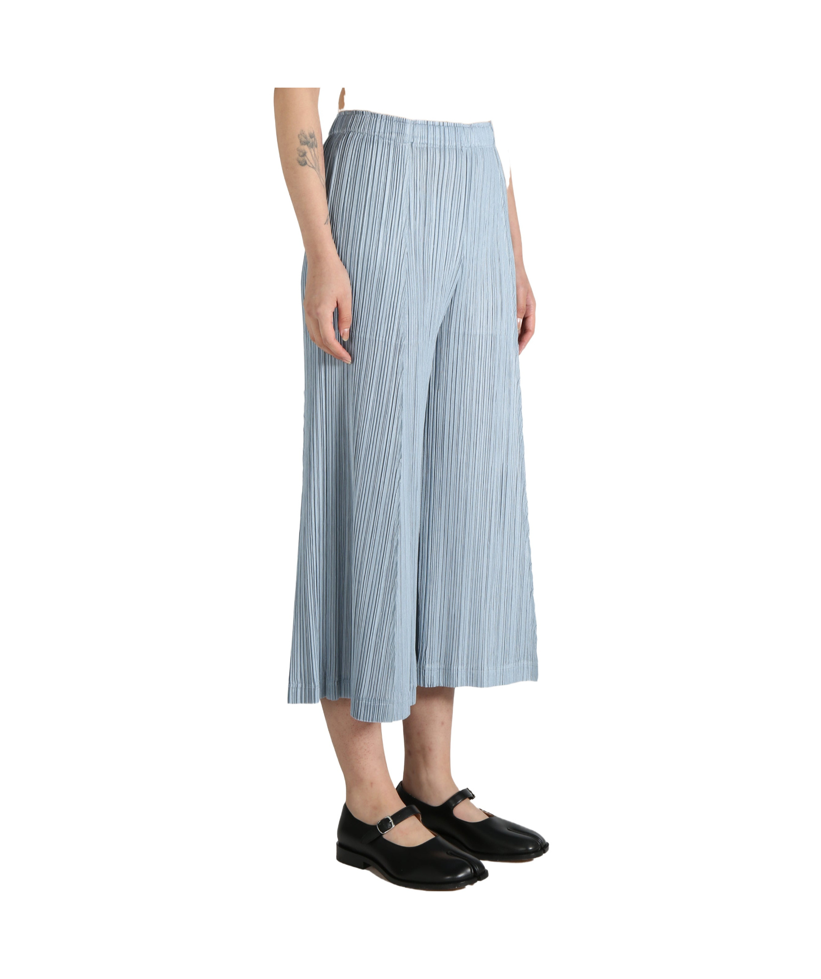 Shop Issey Miyake Pleated Trousers In Multicolor