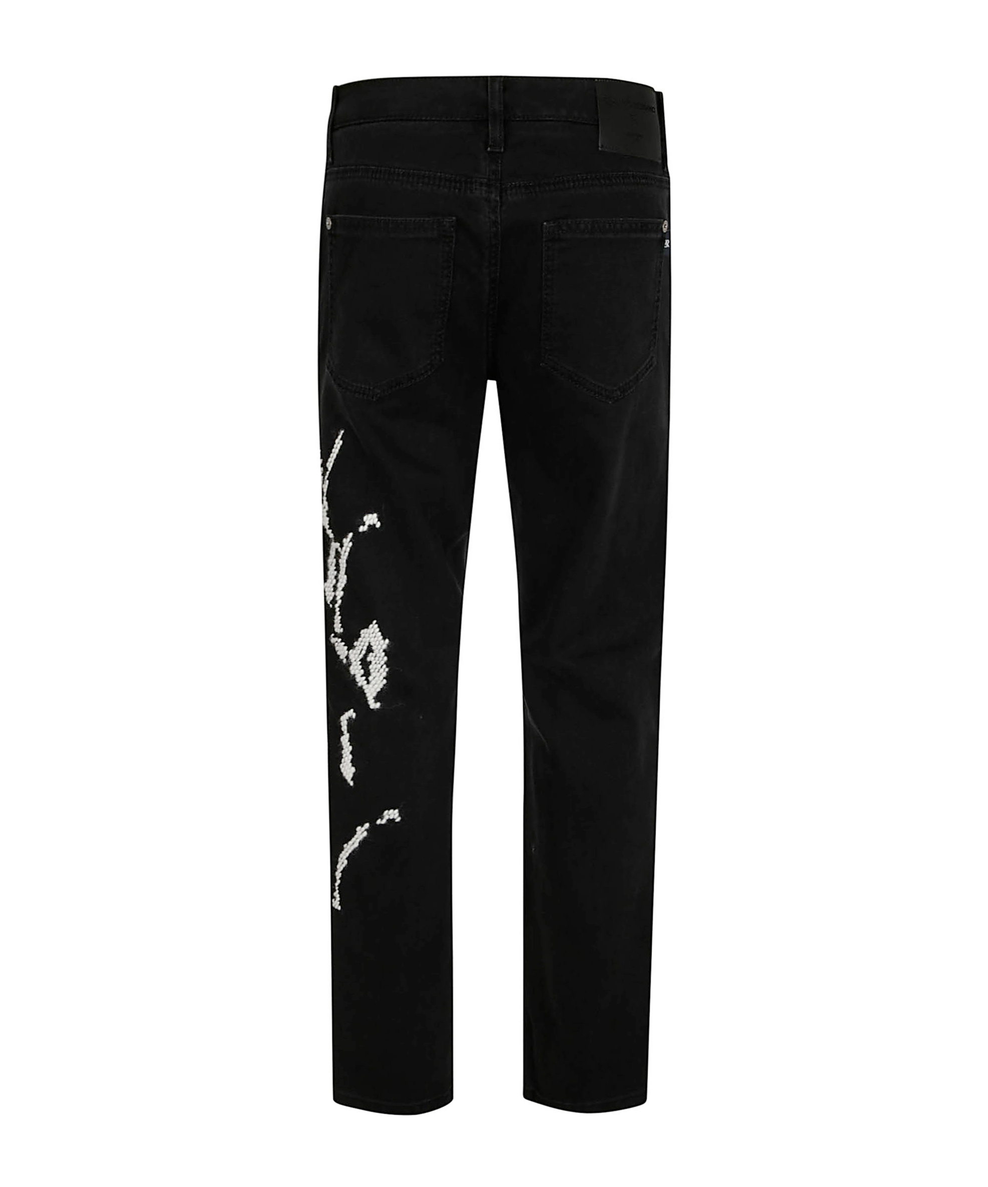 Ermanno Scervino Tailored Slim Fit Denim Trousers In Black