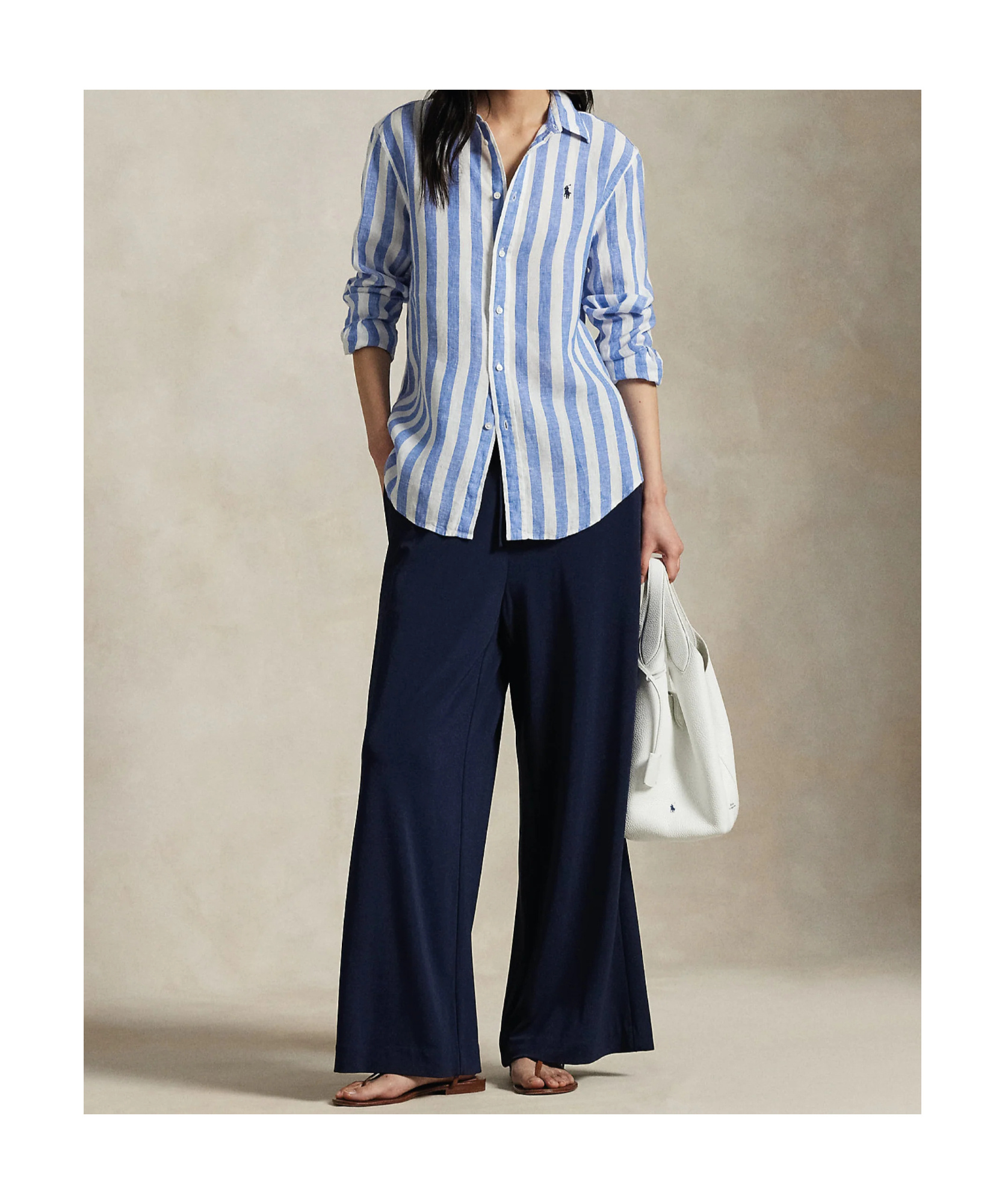 Polo Ralph Lauren Classic Fit Striped Shirt In Blue