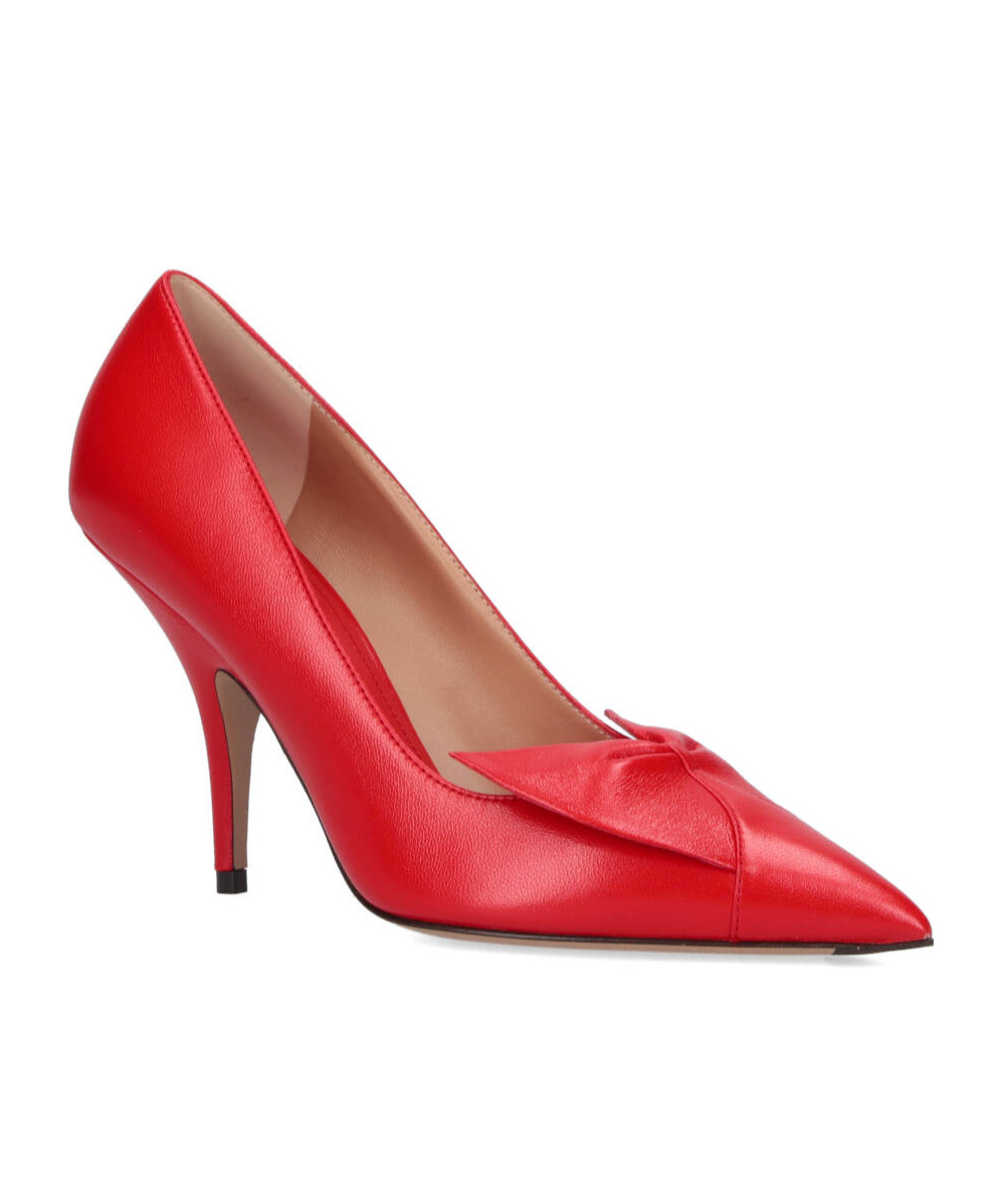 Ferragamo 70mm Bow Pointed-toe Pumps In Red