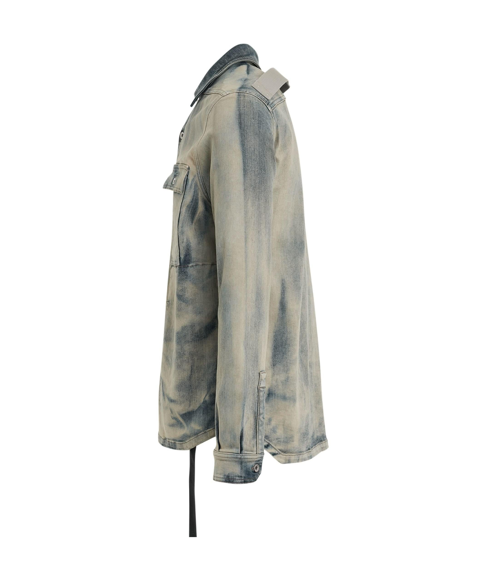 Rick Owens Drkshdw Blue Outershirt Denim Shirt In Gray