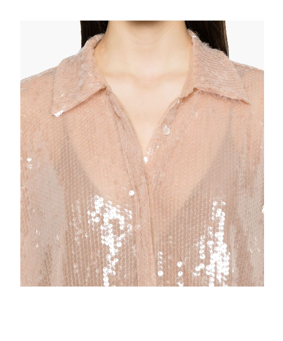 Giuseppe Di Morabito Sequin-embellished Shirt In Nude