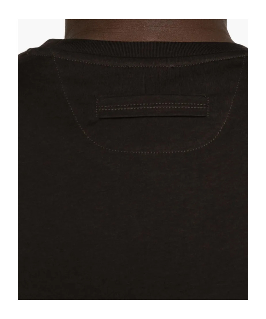 Zegna Embroidered Logo Polo Shirt In Brown