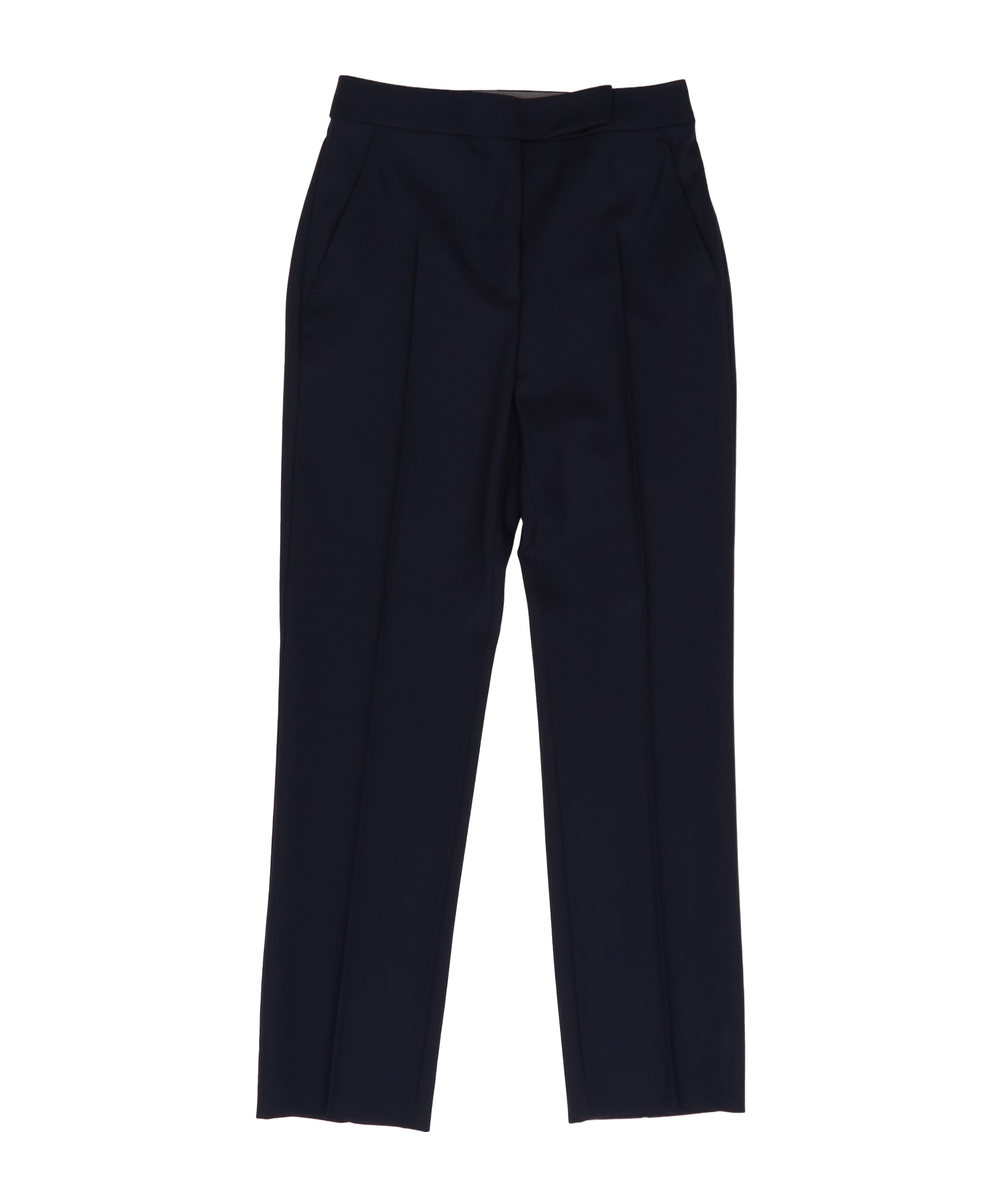 Max Mara Front Pleated Casual Pants In Black