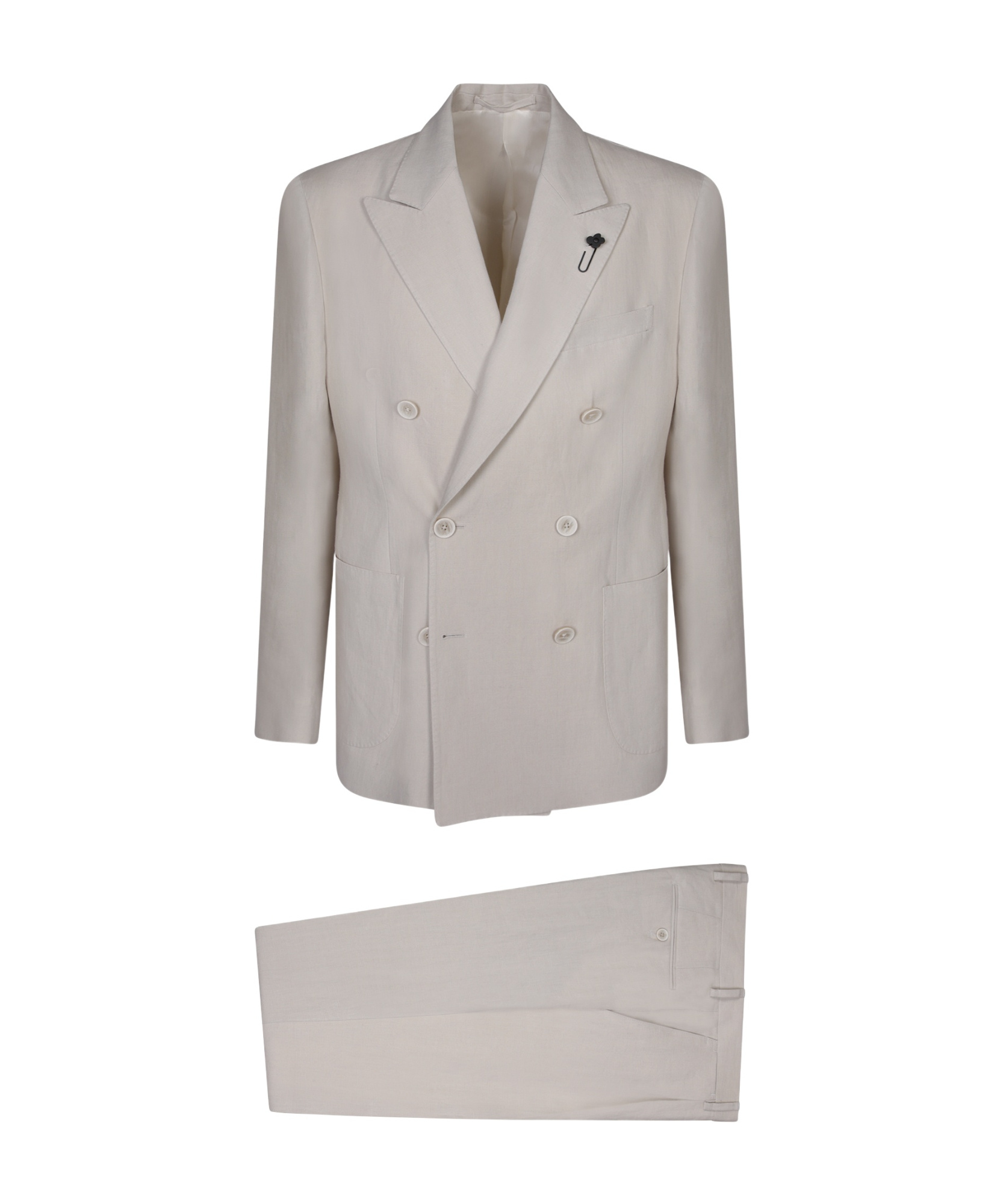 Lardini Prince-of-wales-check Wool Suit In Gray