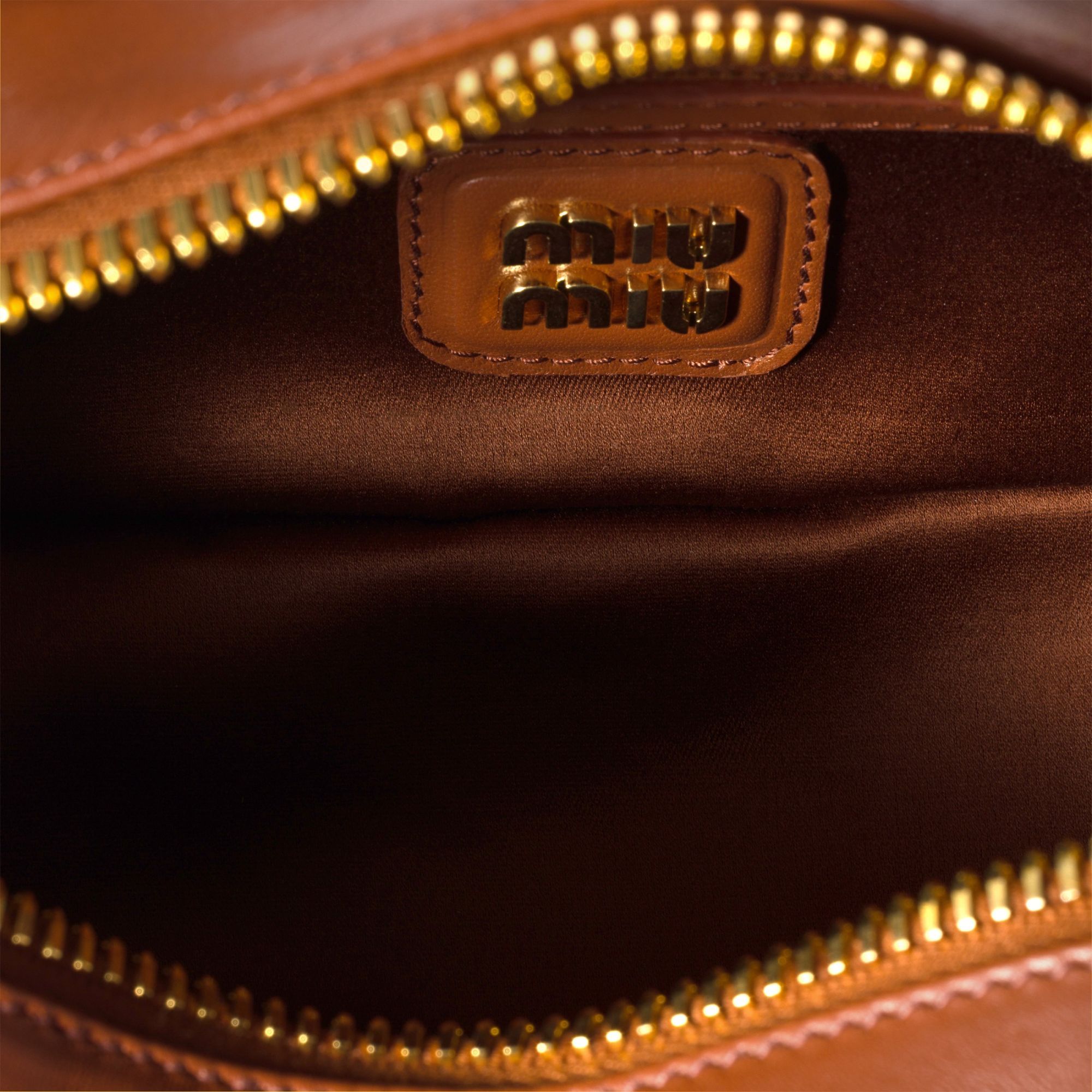 Miu Miu Arcadie Matelassé Nappa Leather Shoulder Bag In Brown