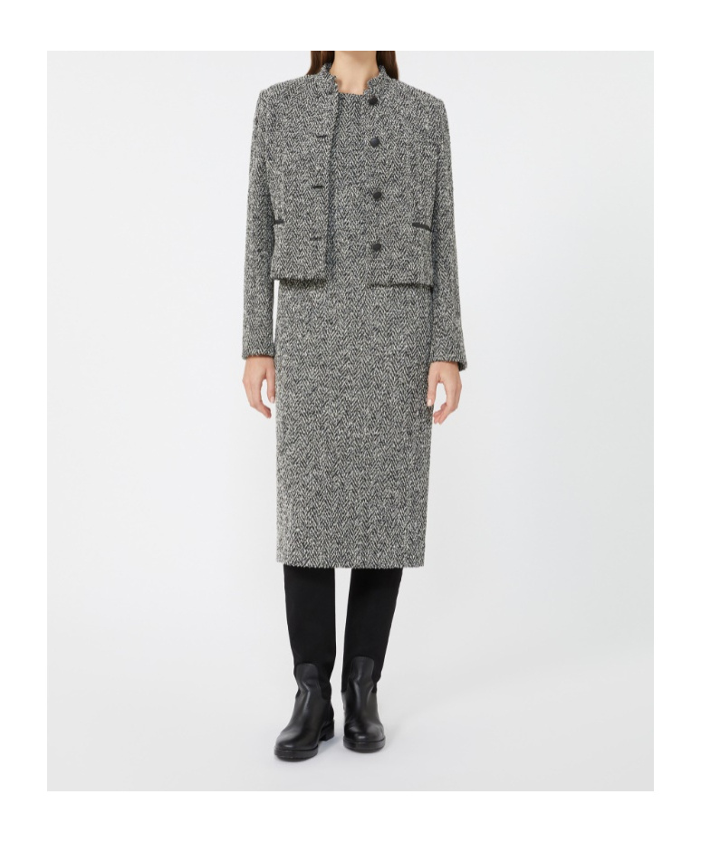Max Mara Donald Cotton And Wool-blend Jacket In Gray