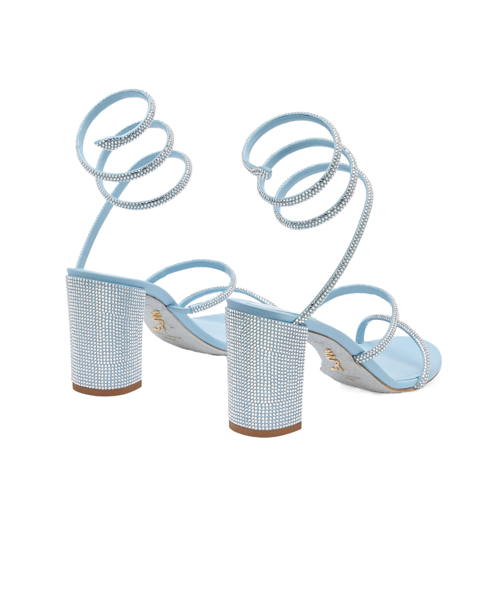 René Caovilla Open-toed High-heeled Sandals In Blue