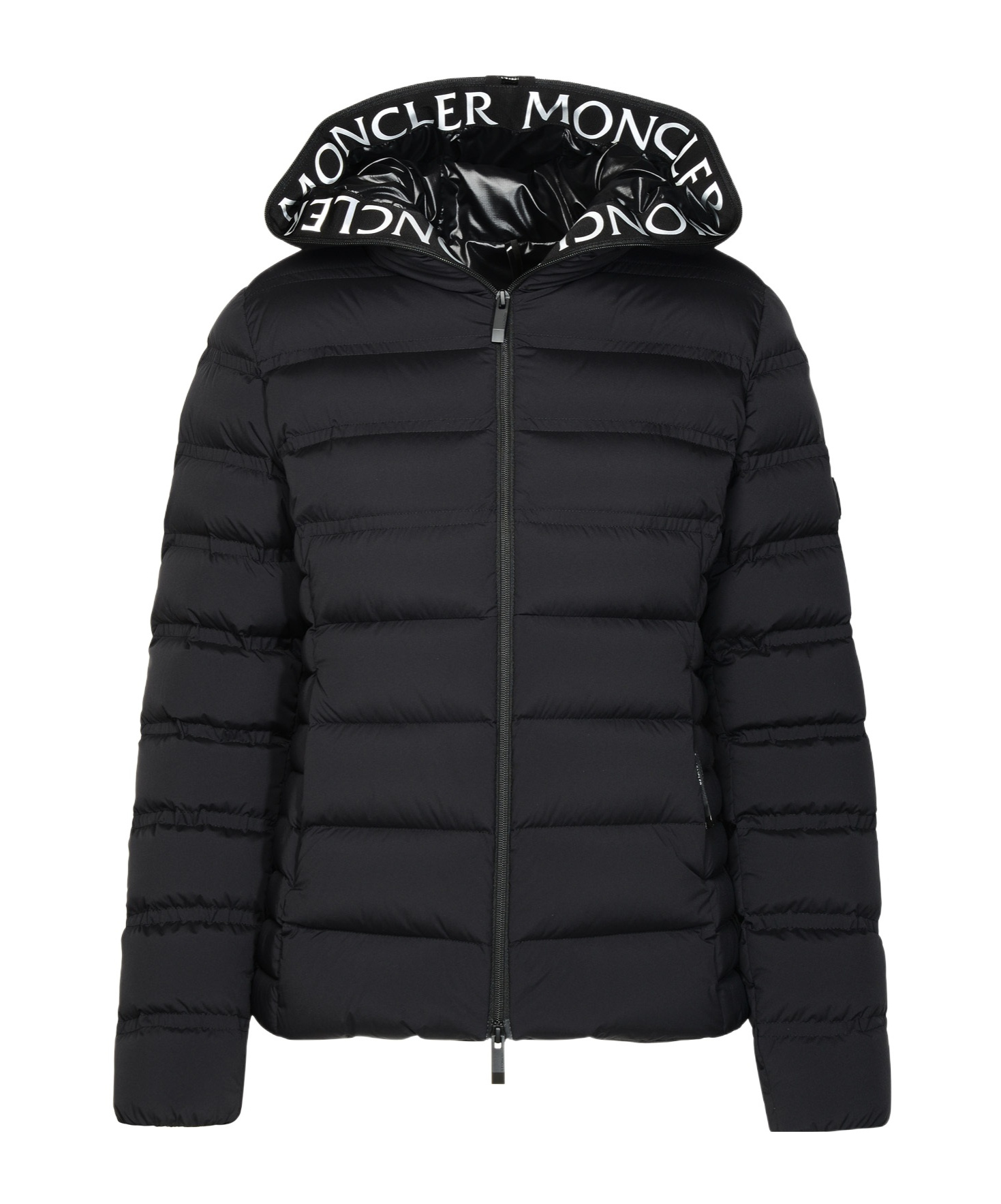 Moncler Long-sleeved Down Jacket In Black