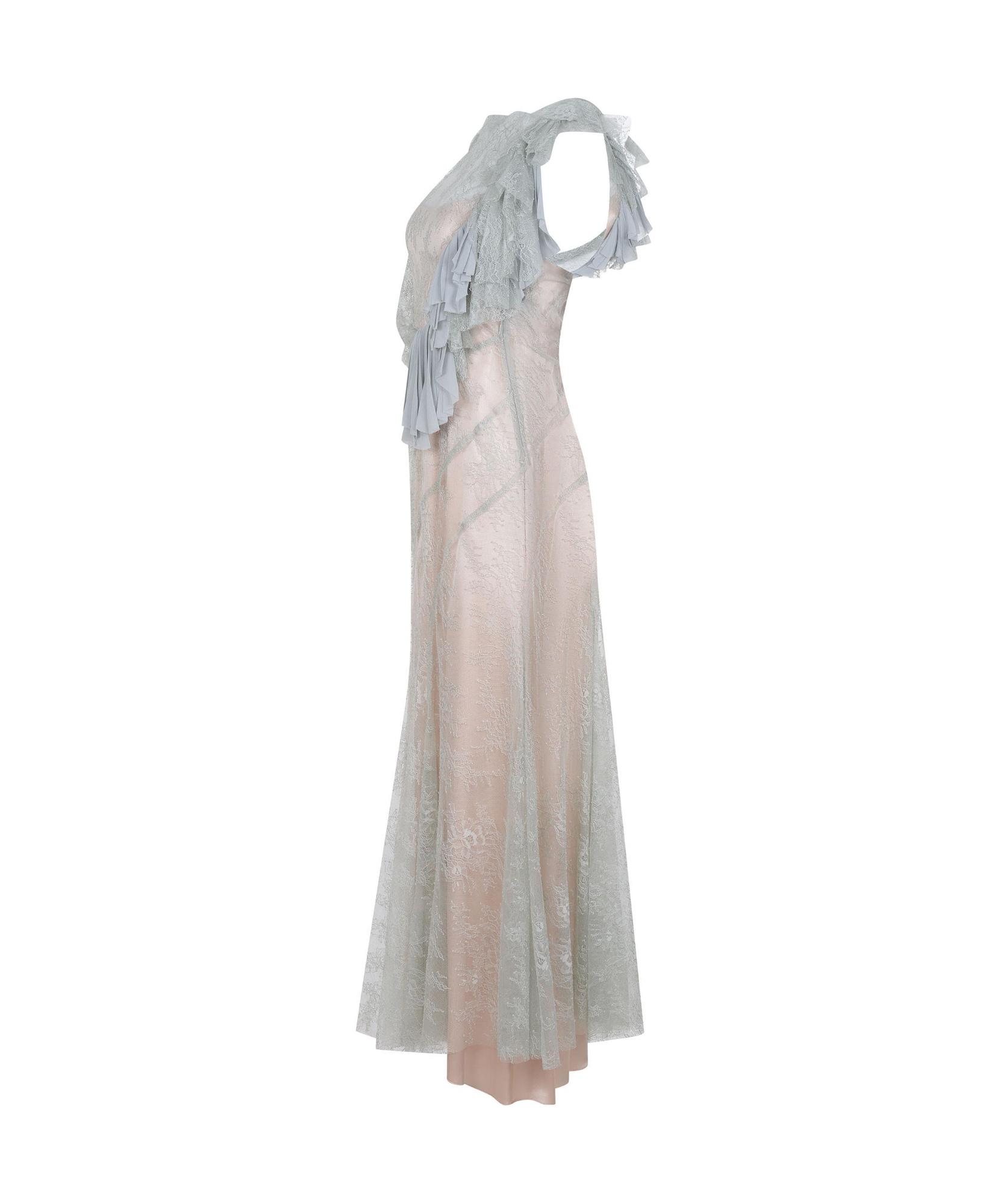 Alberta Ferretti Sleeveless Dress In Gray