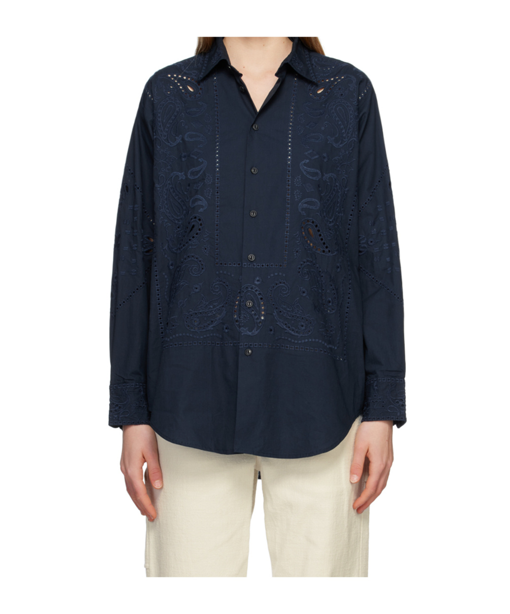 Rag & Bone Perforated Shirt In Black