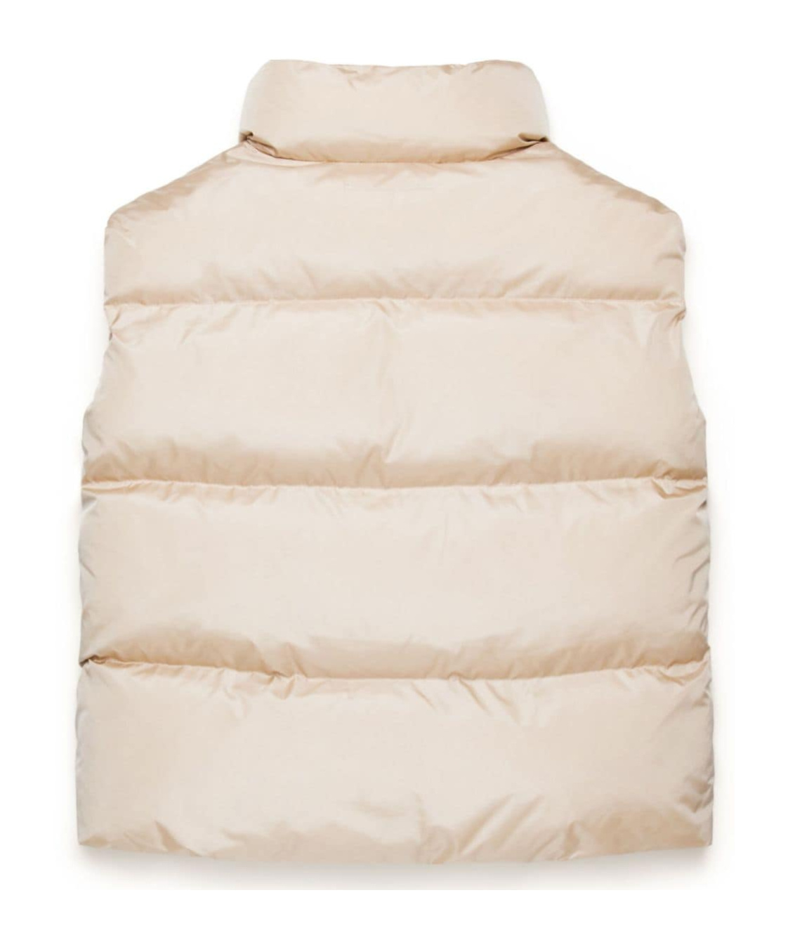 Mm6 Maison Margiela Mock-neck Padded Vest In Nude