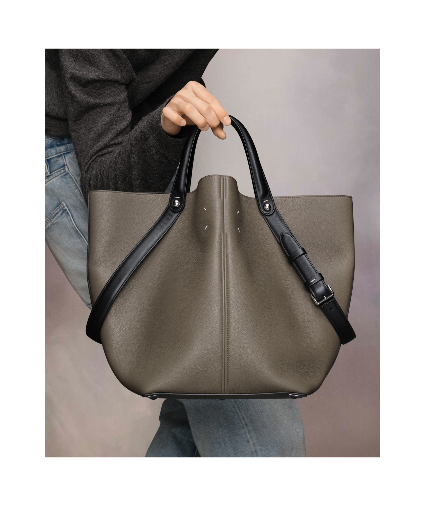 Maison Margiela Large Dress-age Shoulder Bag In Green