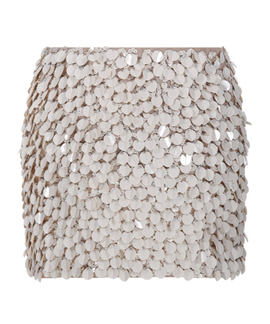 P.a.r.o.s.h Sequinned Mini Skirt In Gray