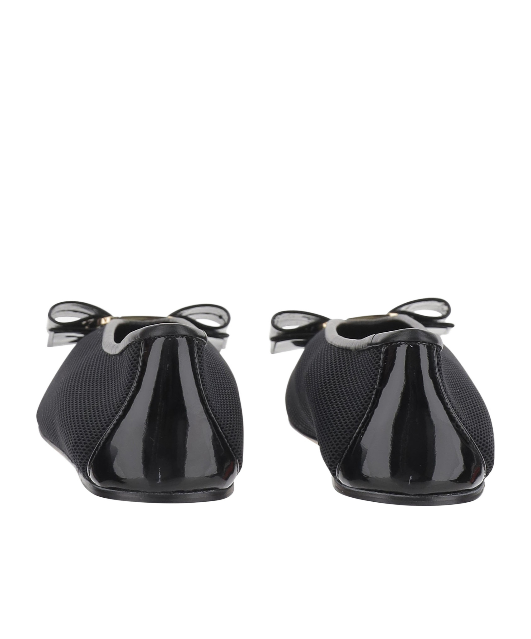 Ferragamo Vanna V Ballerinas In Velvet In Black