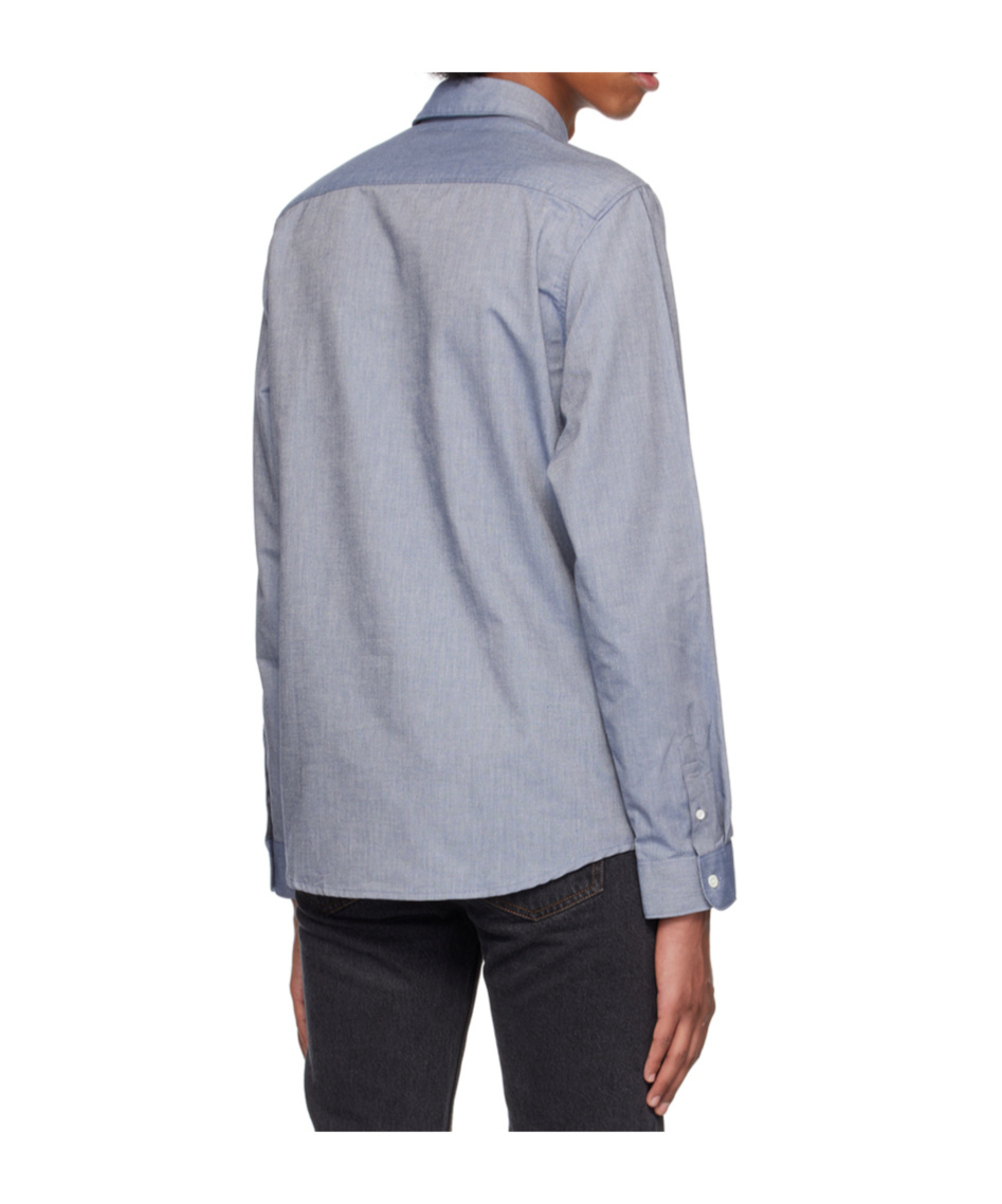 Apc Greg Button-down Shirt In Gray