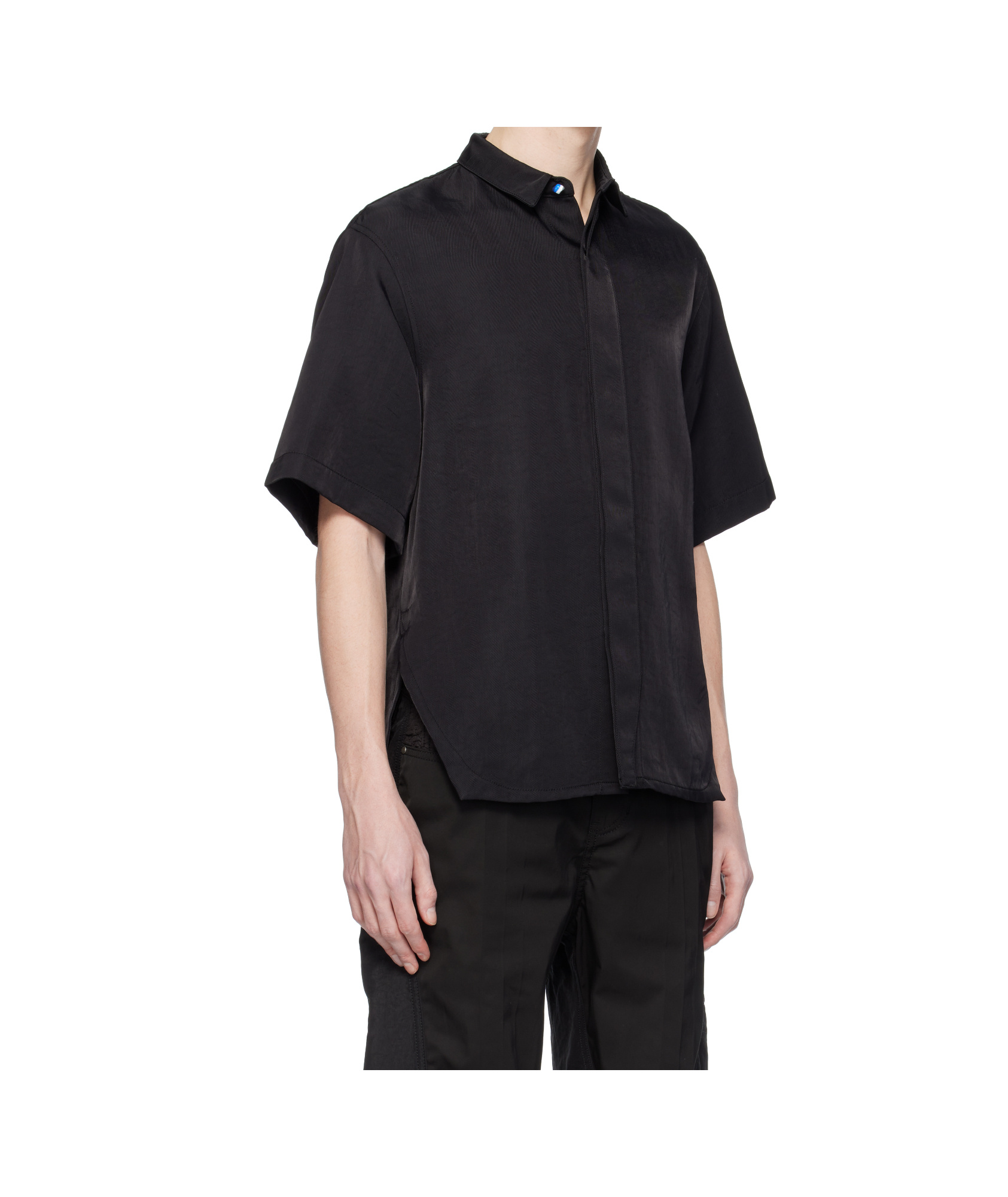 Ader Error Half Sleeve Shirt In Black