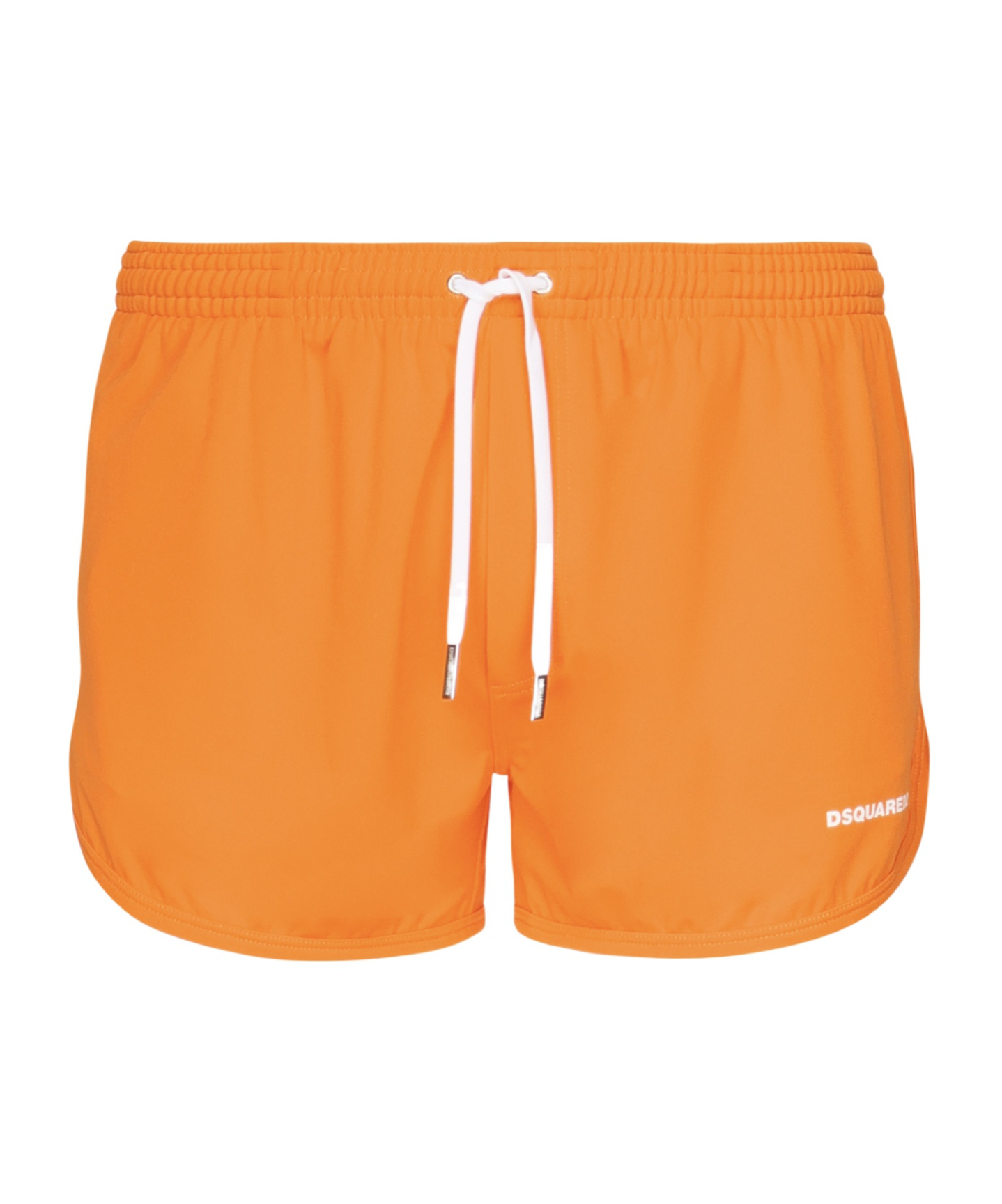 Dsquared2 Logo Printed Drawstring Swim Shorts In Orange