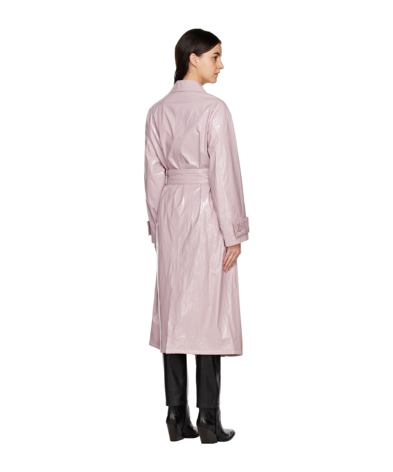 STAND STUDIO PLEATED LAPEL WINDBREAKER