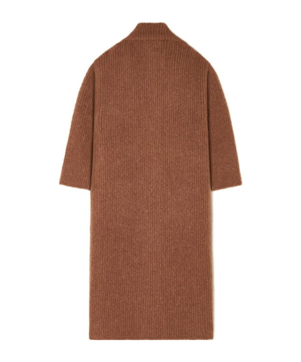 Alanui Ribbed Belted Coat In Brown
