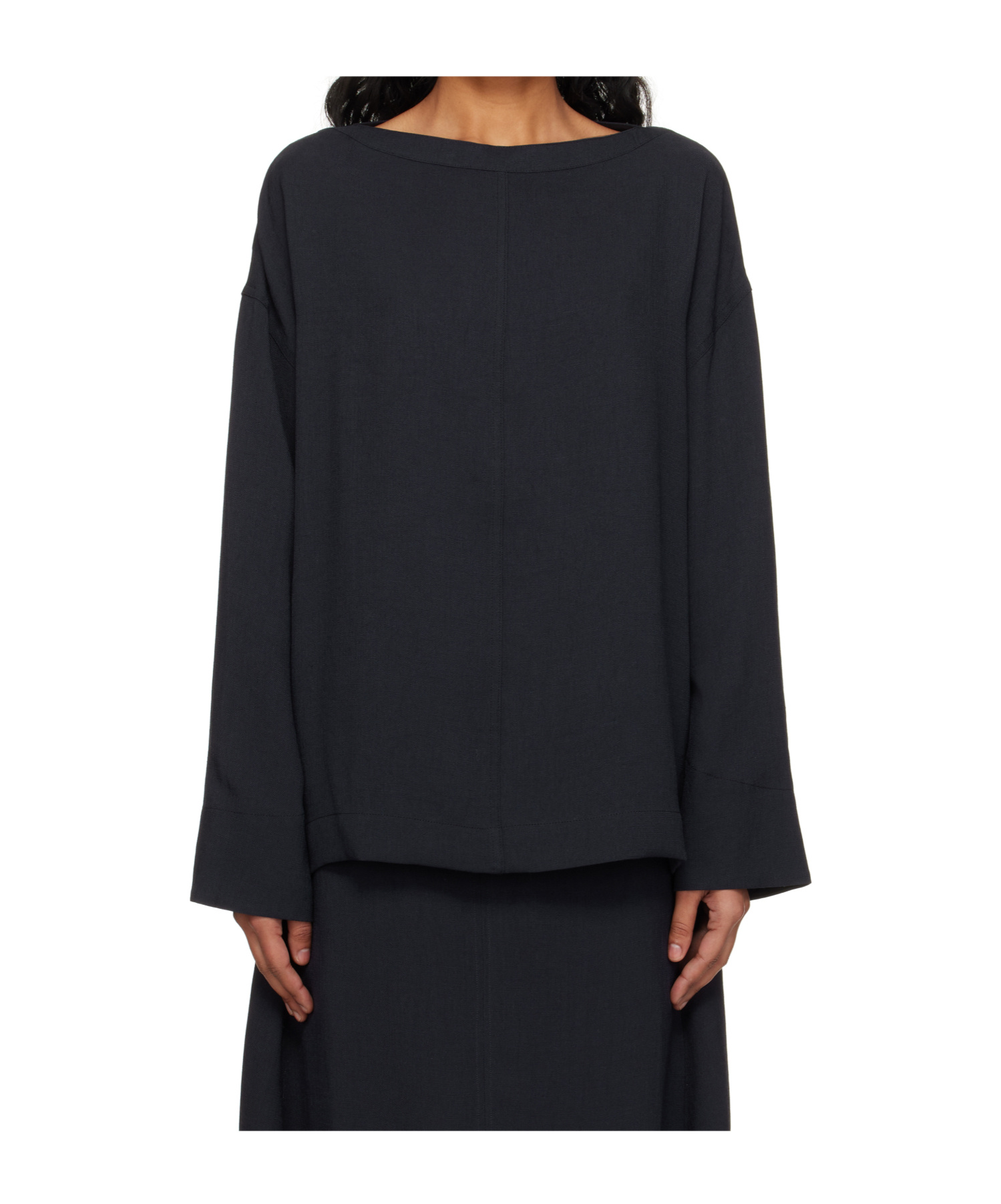 Studio Nicholson Long Sleeve Shirt In Black