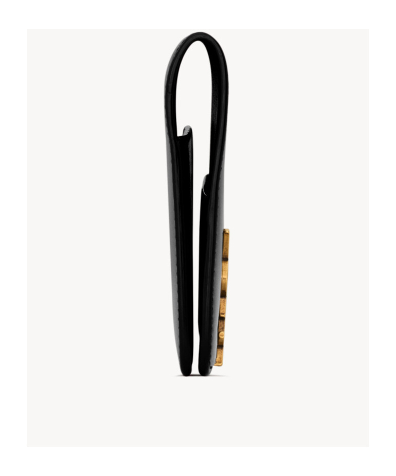 Saint Laurent Voltaire Passport Case In Box In Black